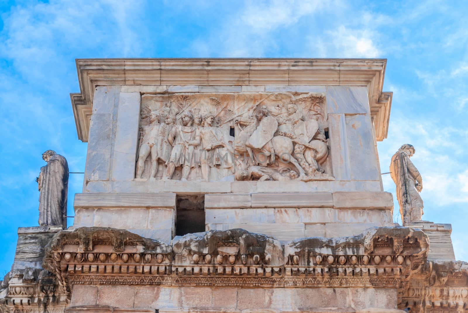 Arch of Constantine or Arco di Costantino or Triumphal arch in Rome, Italy near Coliseum.