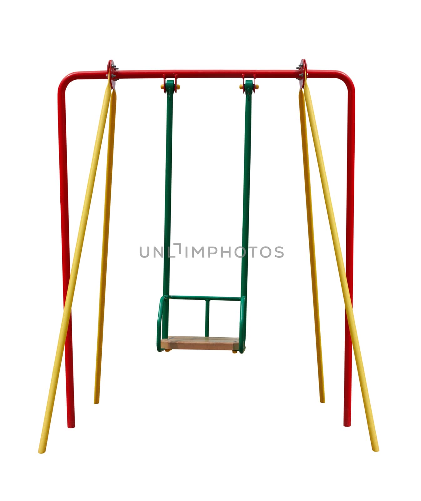 child's swing isolated on white 