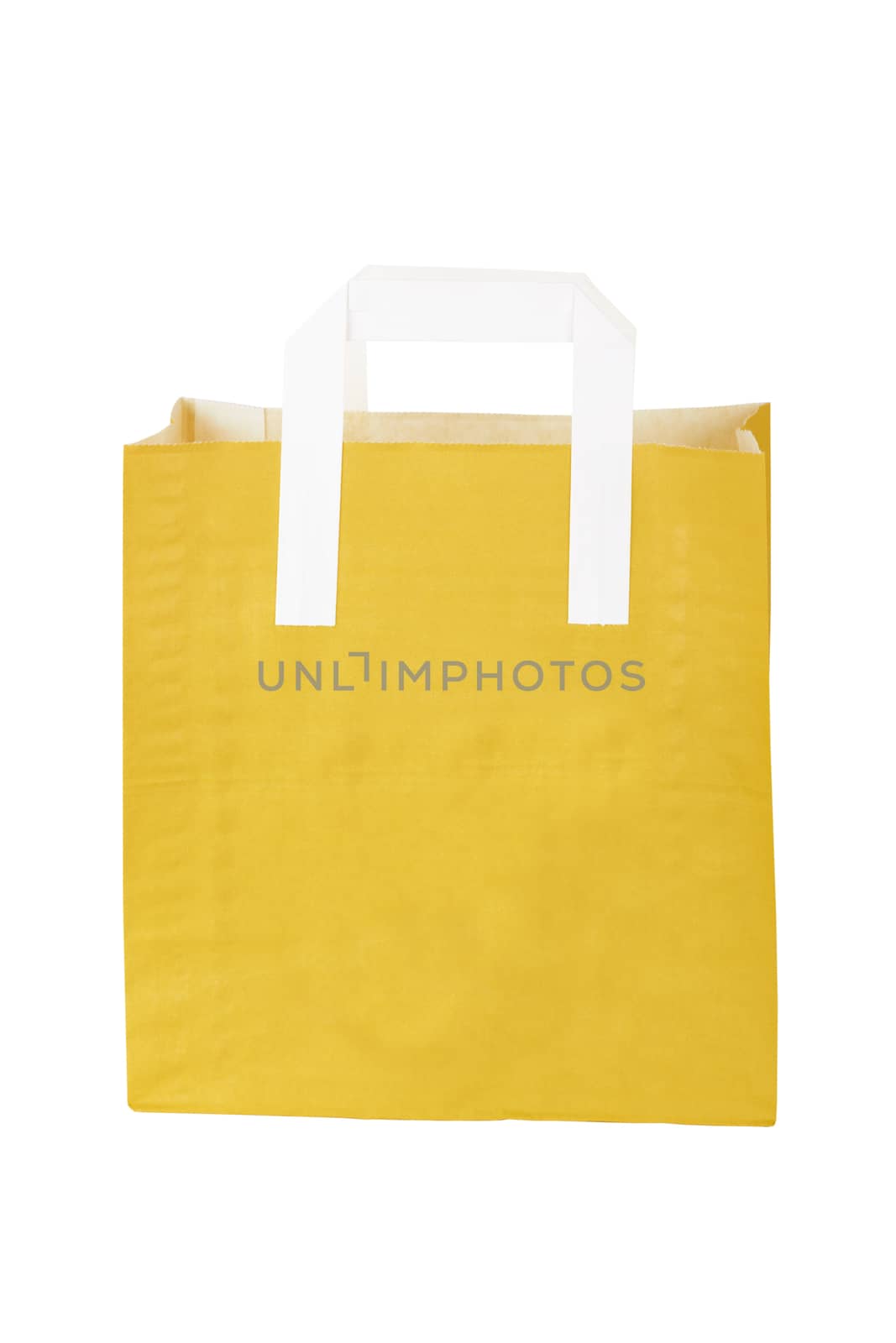 disposable paper bag isolated on a white