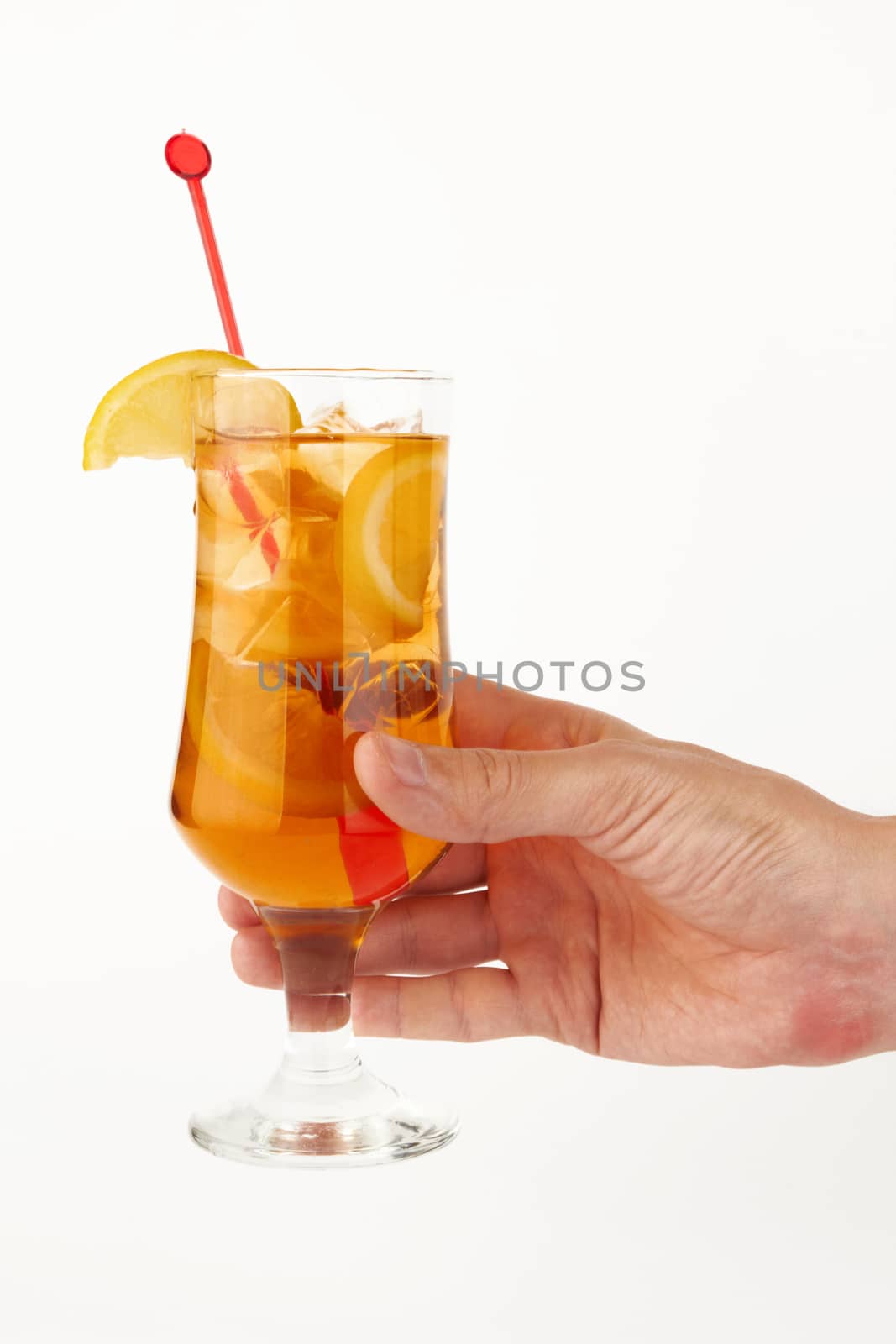 A fresh cool ice lemon tea