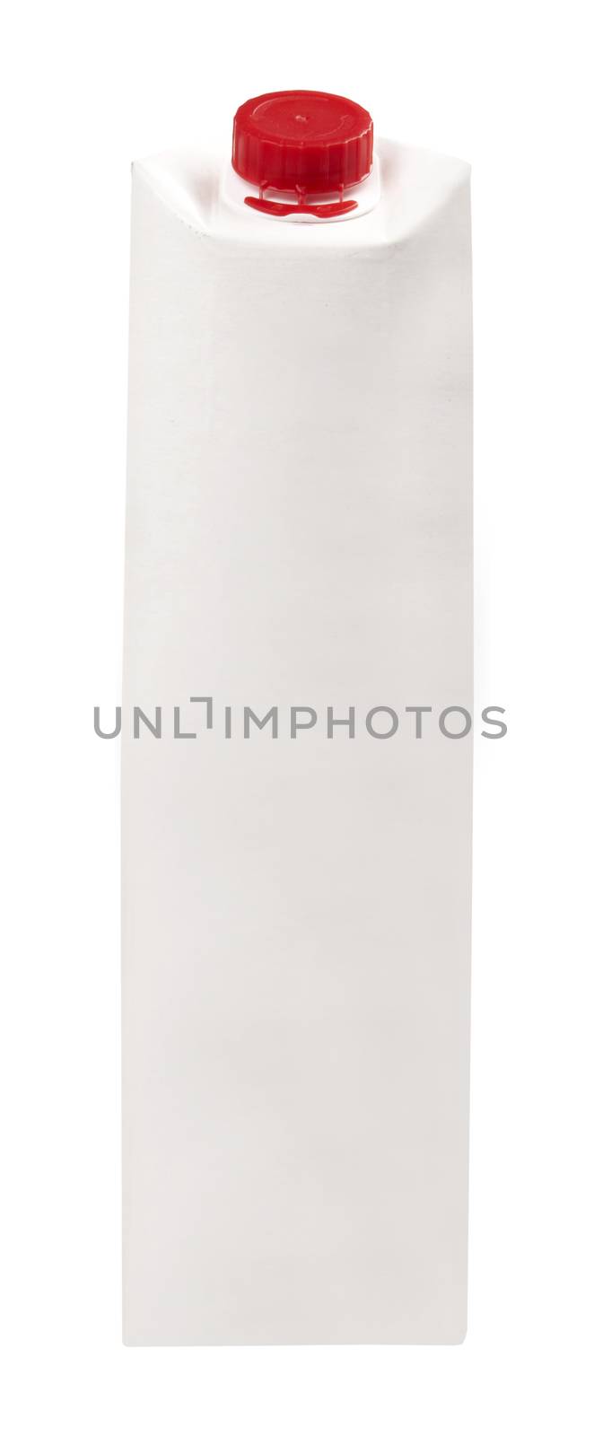 White milk or juice carton box isolated on a white background