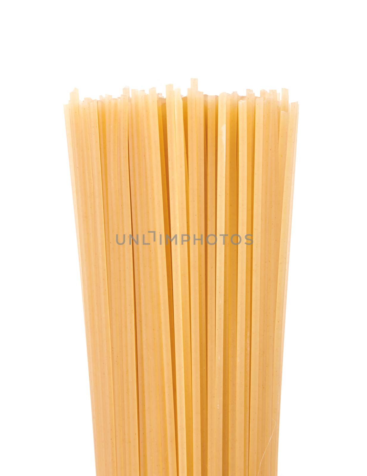 raw spaghetti isolated on a white background 