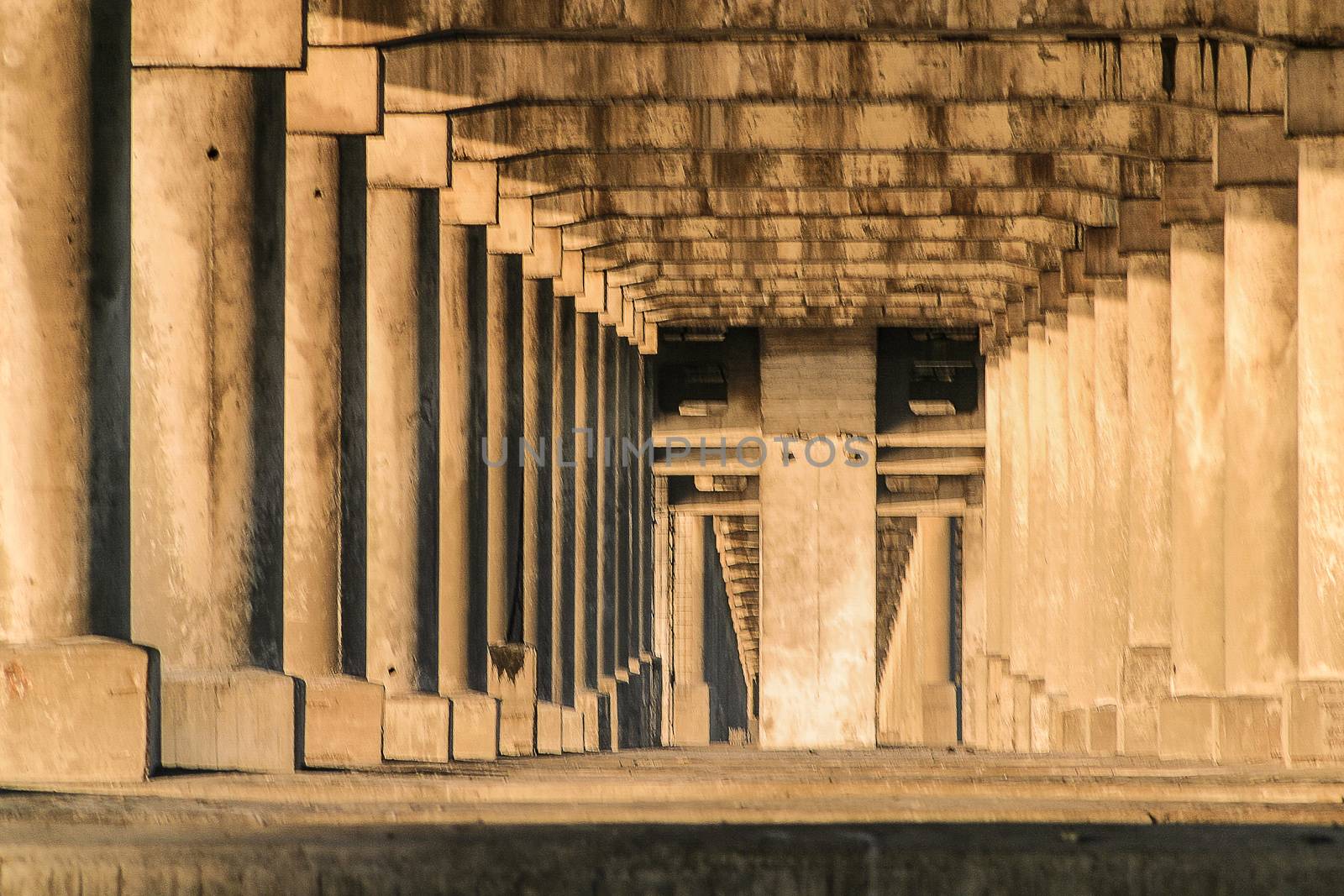 The Perspective construction from under the bridge.