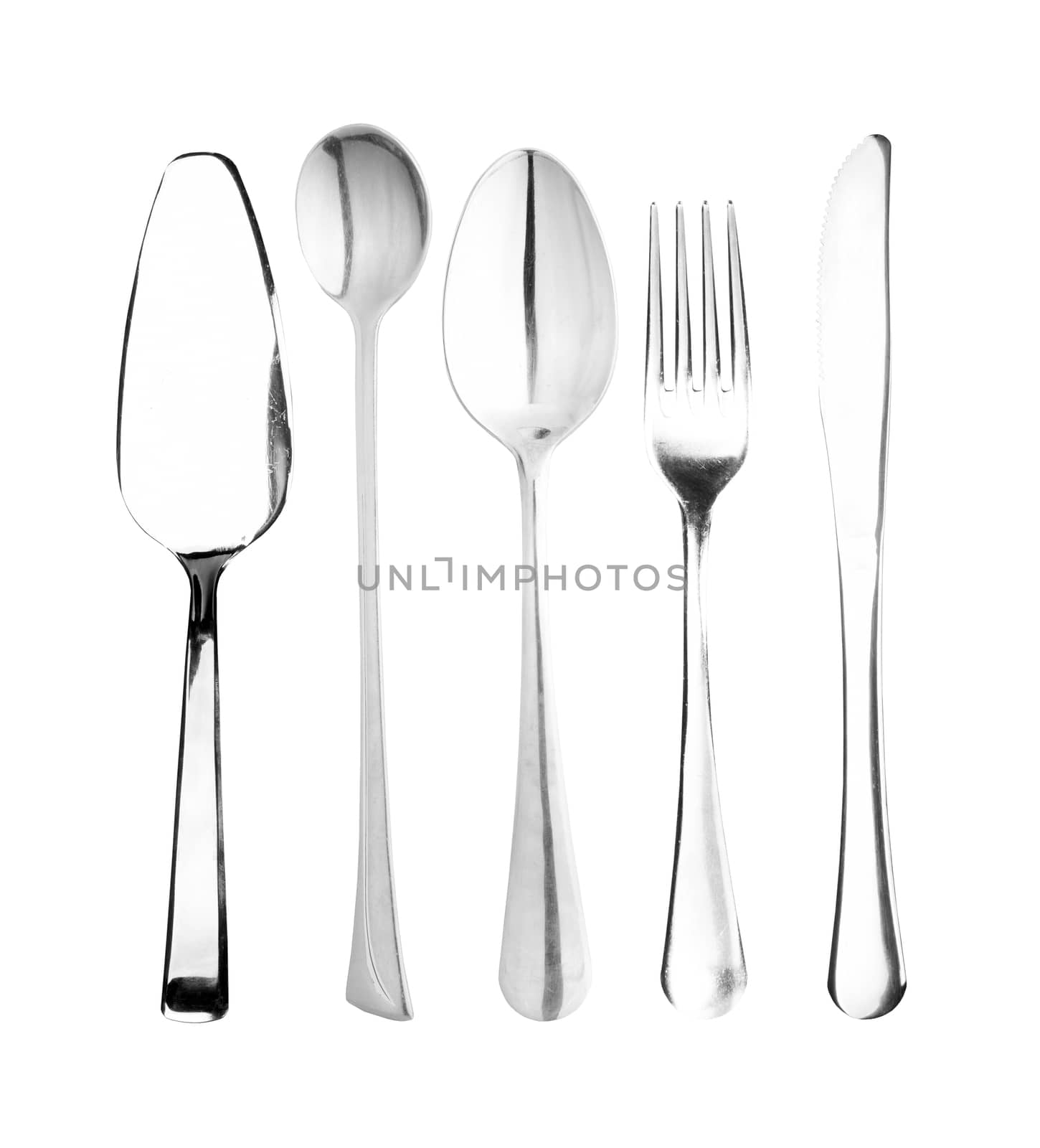 fork, spoon,knife isolated on a white