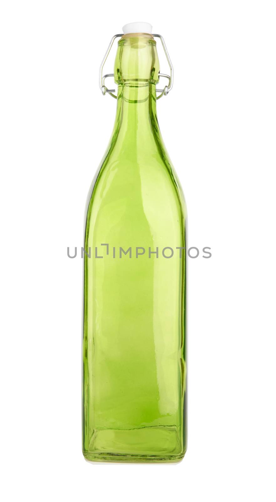 empty bottle with cap isolated on white background