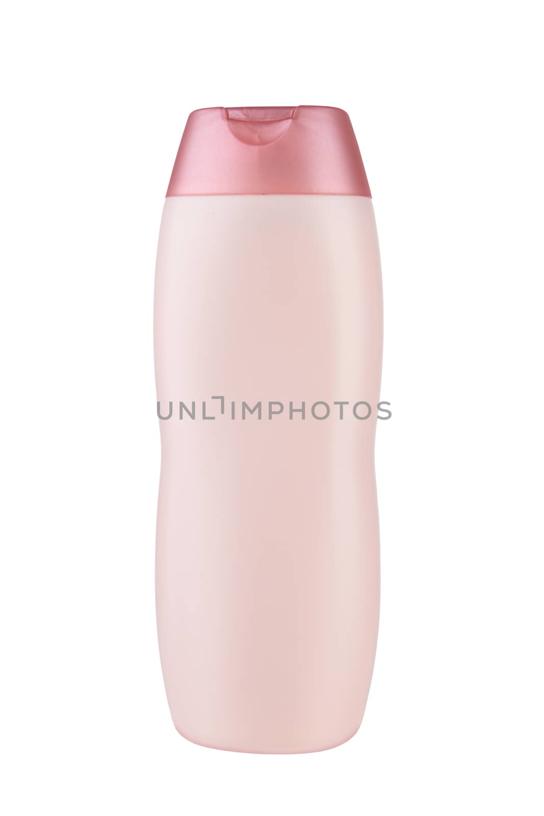 Plastic bottle shampoo isolated on a white background