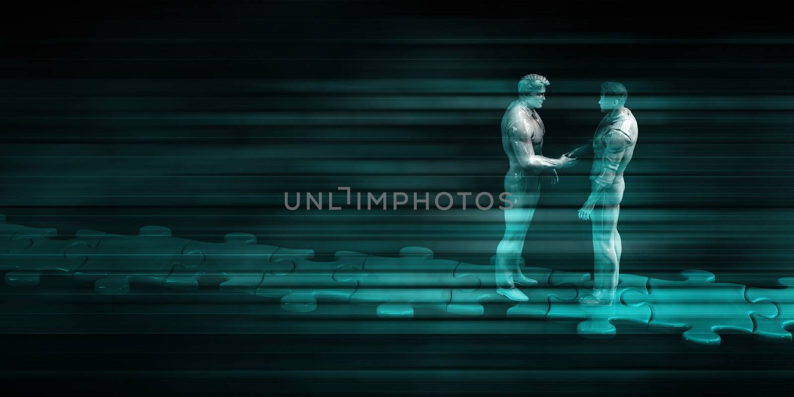Corporate Background with Professional Team Discussing Property
