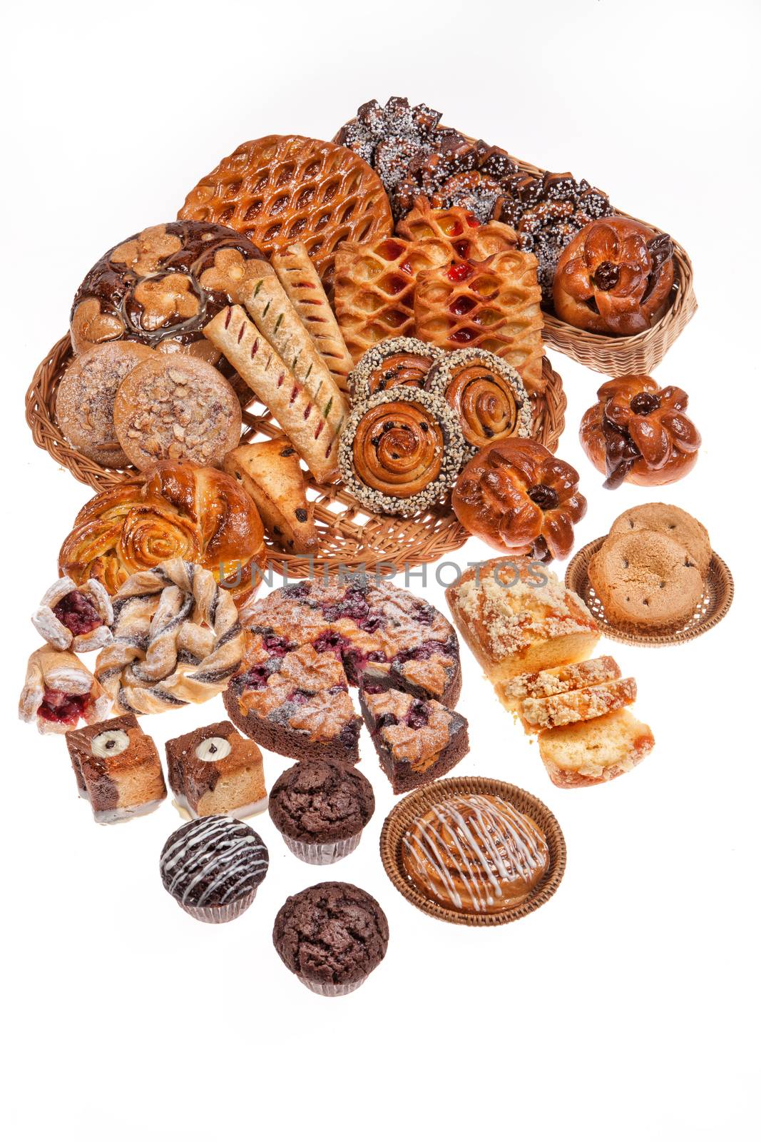 Still life with bread and pastry
