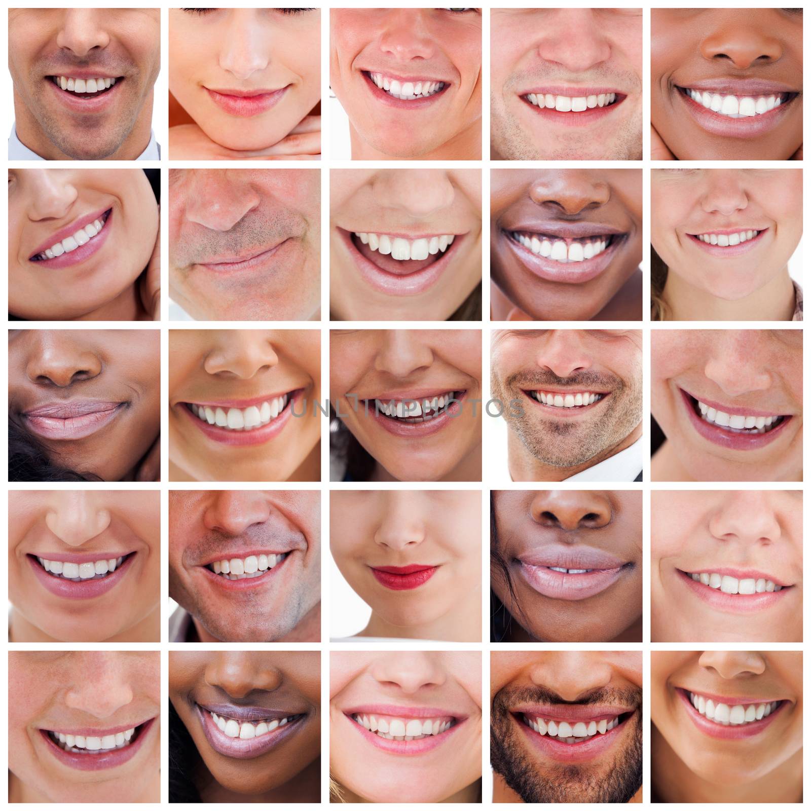 Collage of white smiles by Wavebreakmedia