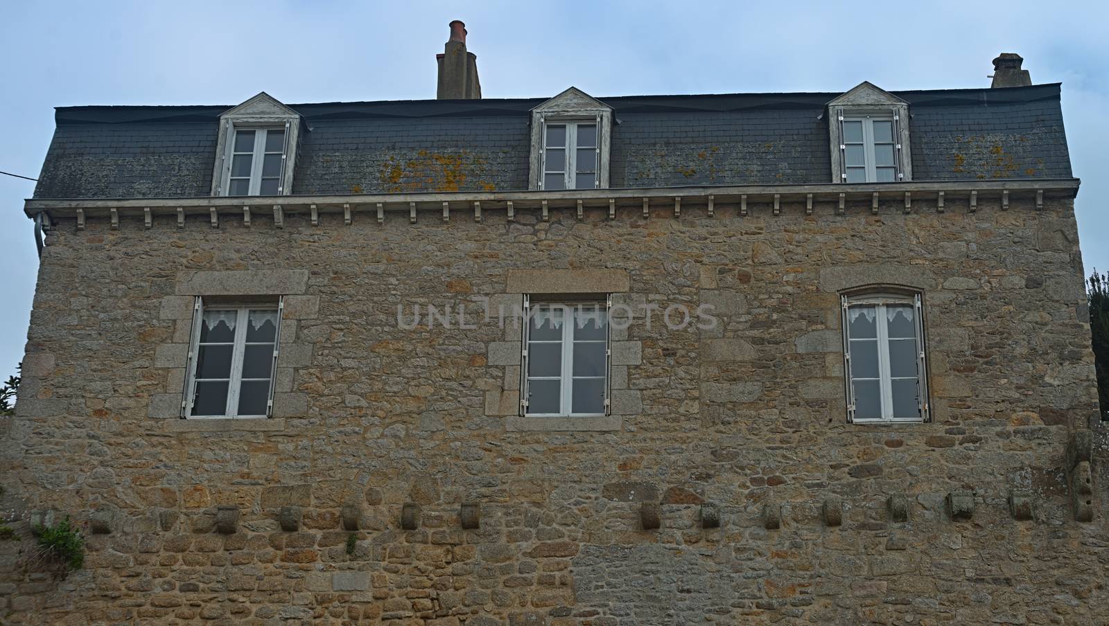 Old traditional urban stone house in Dinan, France by sheriffkule