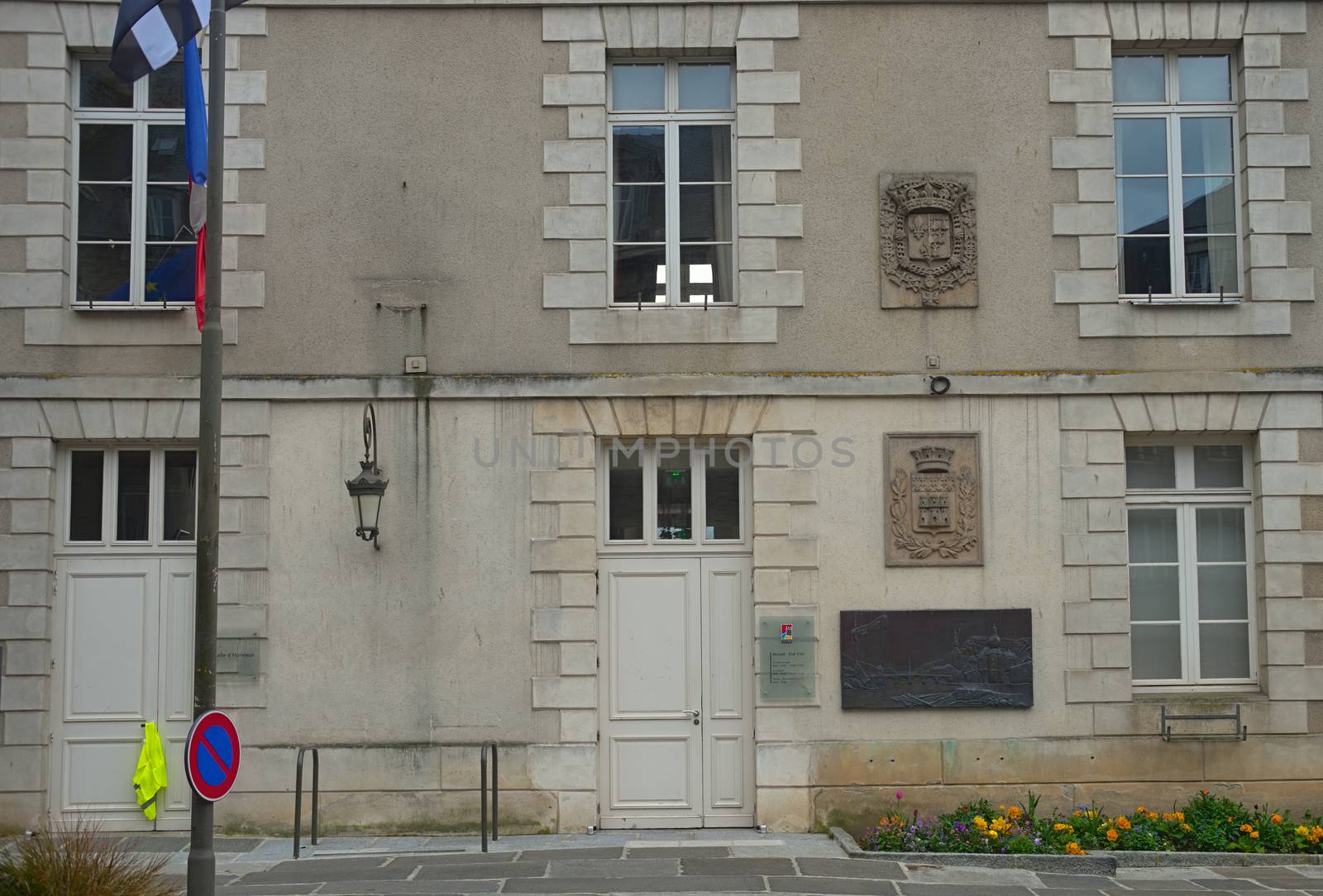 Old traditional urban stone house in Dinan, France by sheriffkule