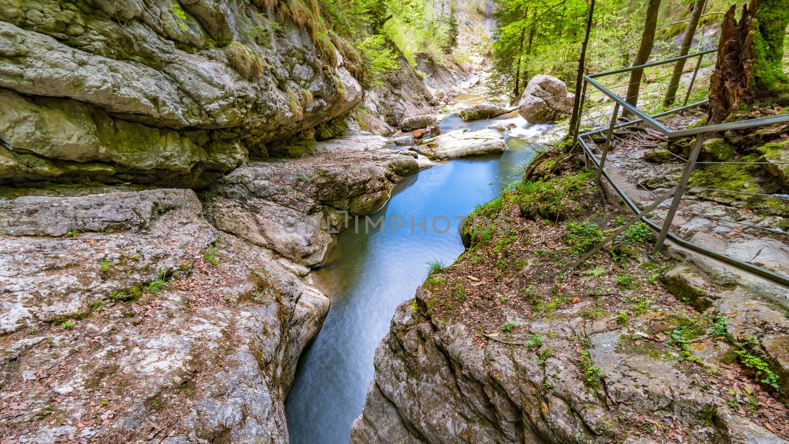 The Starzlachklamm, a beautiful gorge at the foot of the Grunten near Sonfhofen, Immenstadt im Allgau