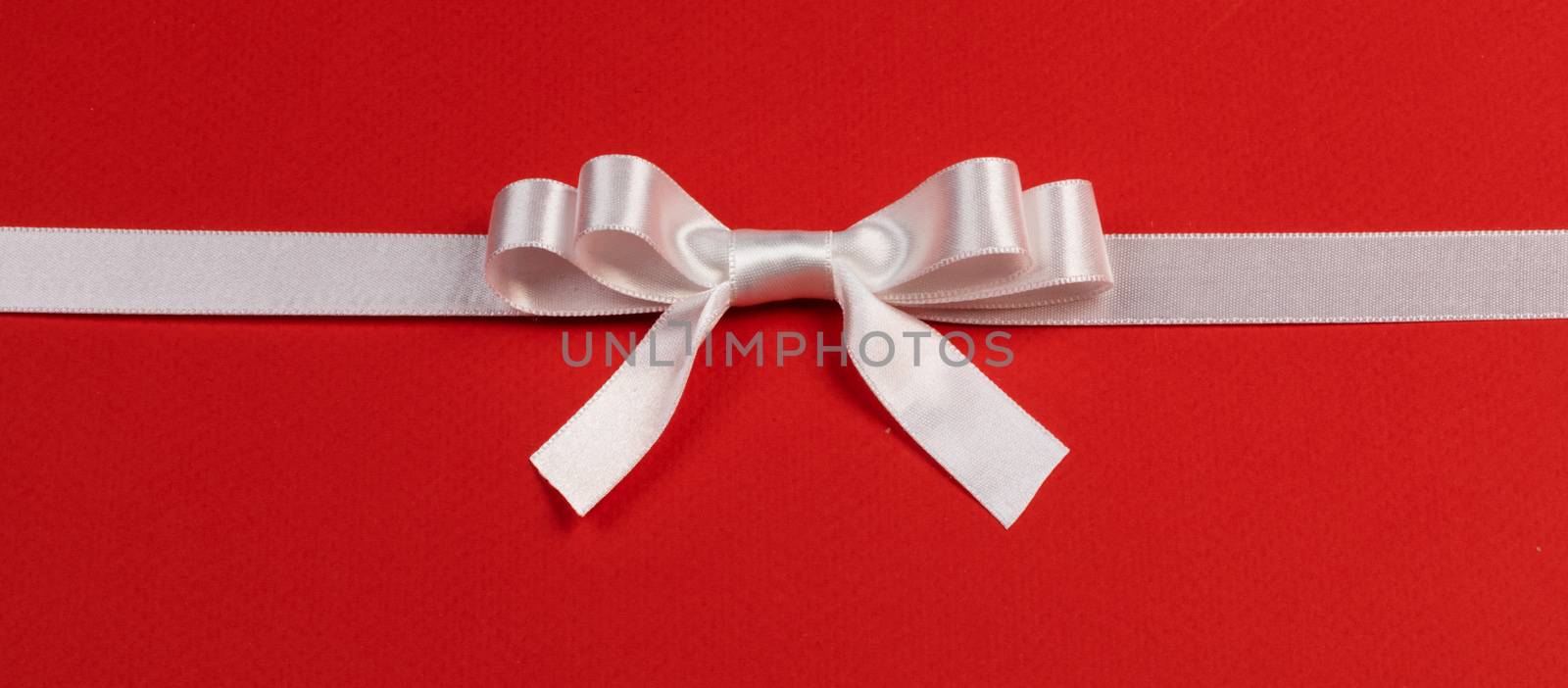 White bow on red by Yellowj