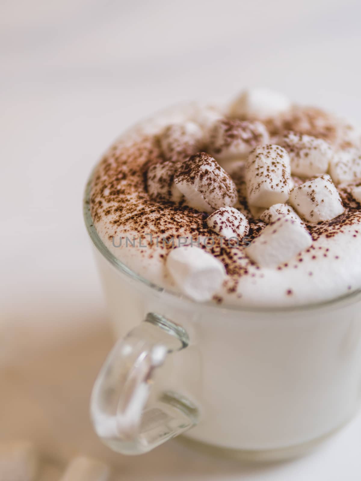 Babyccino on marble tabletop, copy space by fascinadora