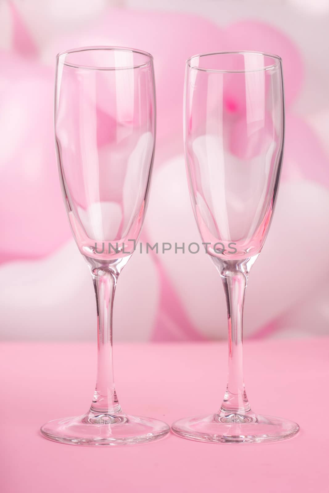 Valentines day champagne glasses by destillat