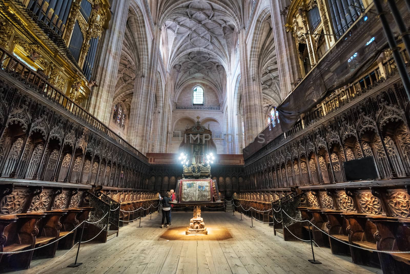 Segovia, Spain - October 15, 2018: Interior of Segovia Cathedral by HERRAEZ