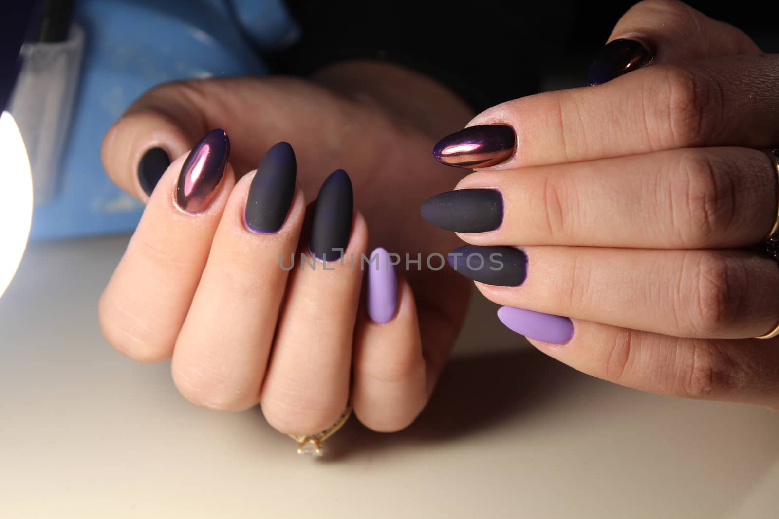 Manicure design gel varnish color Chrome by SmirMaxStock