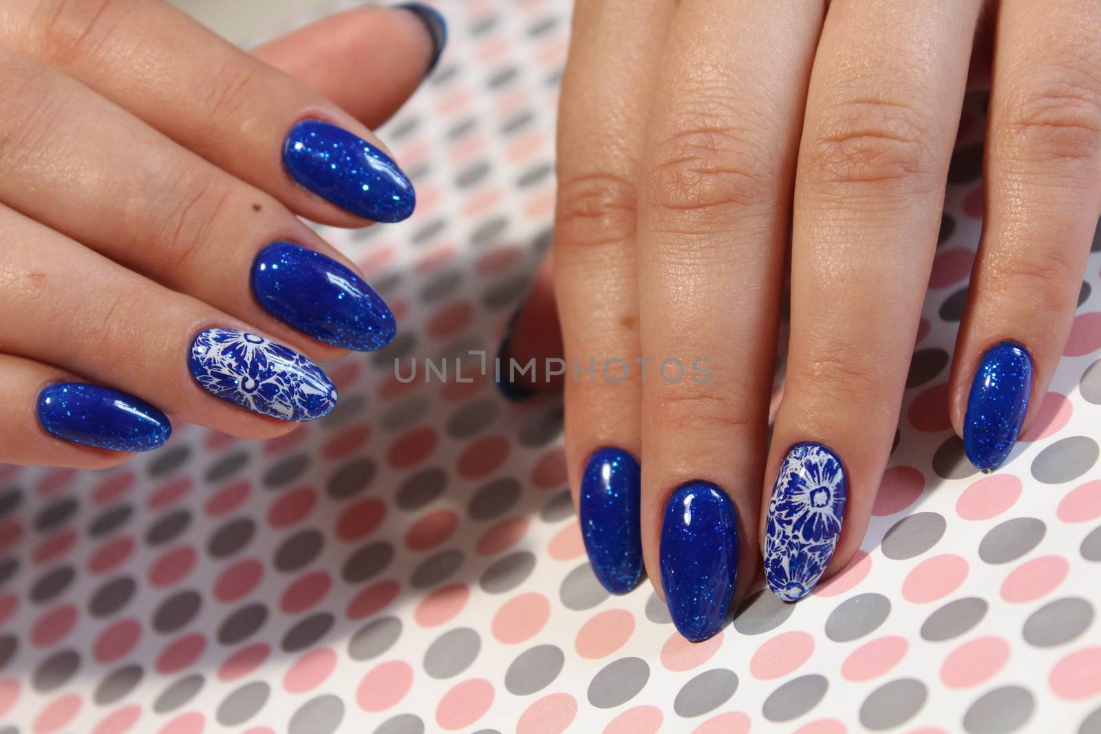 manicure design blue sky by SmirMaxStock