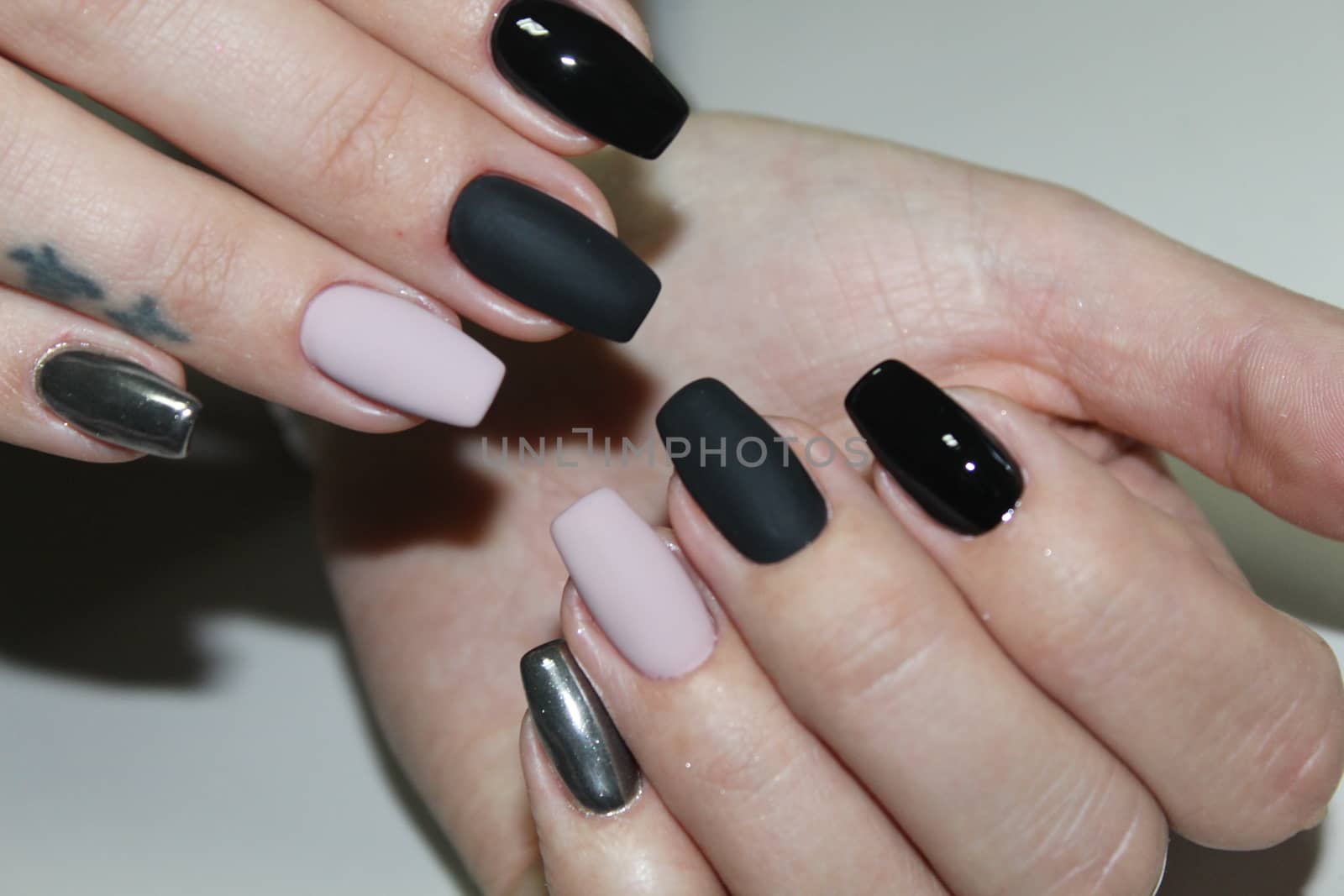 Awesome nails and beautiful clean manicure. Nails are natural. Manicure is made using nails