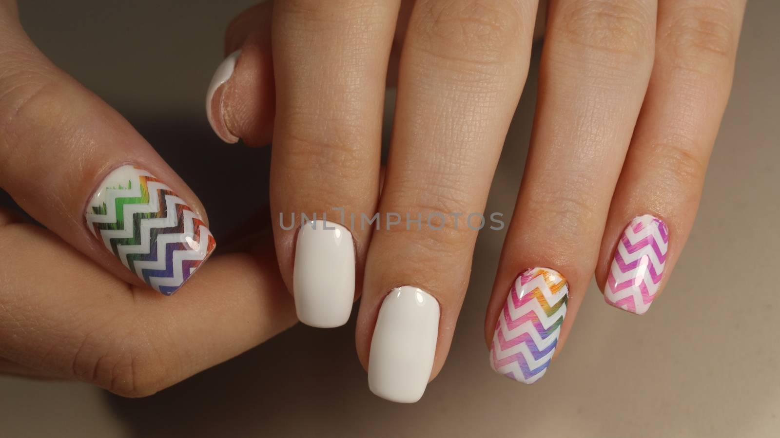 White French manicure design by SmirMaxStock
