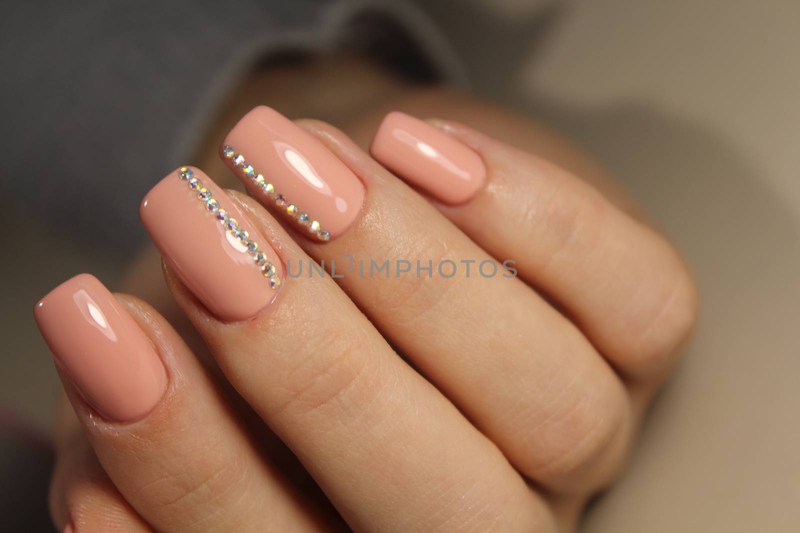 The beauty of the natural nails. Perfect clean manicure