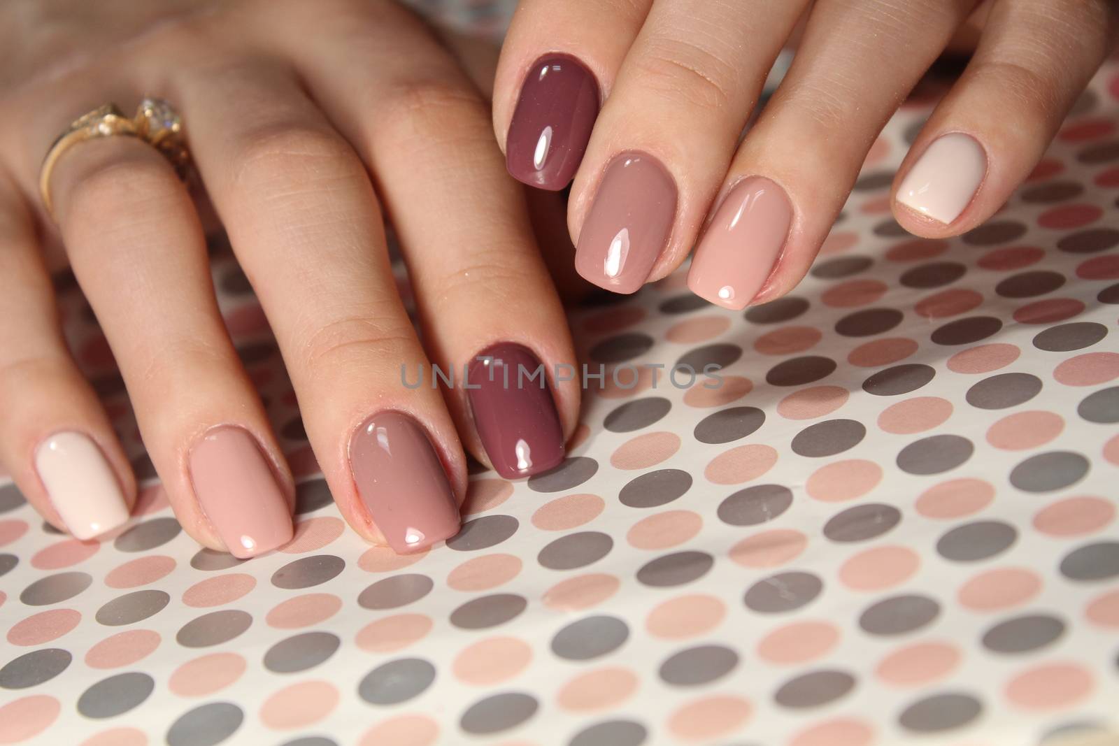 Nail art manicure. Beauty hands. by SmirMaxStock