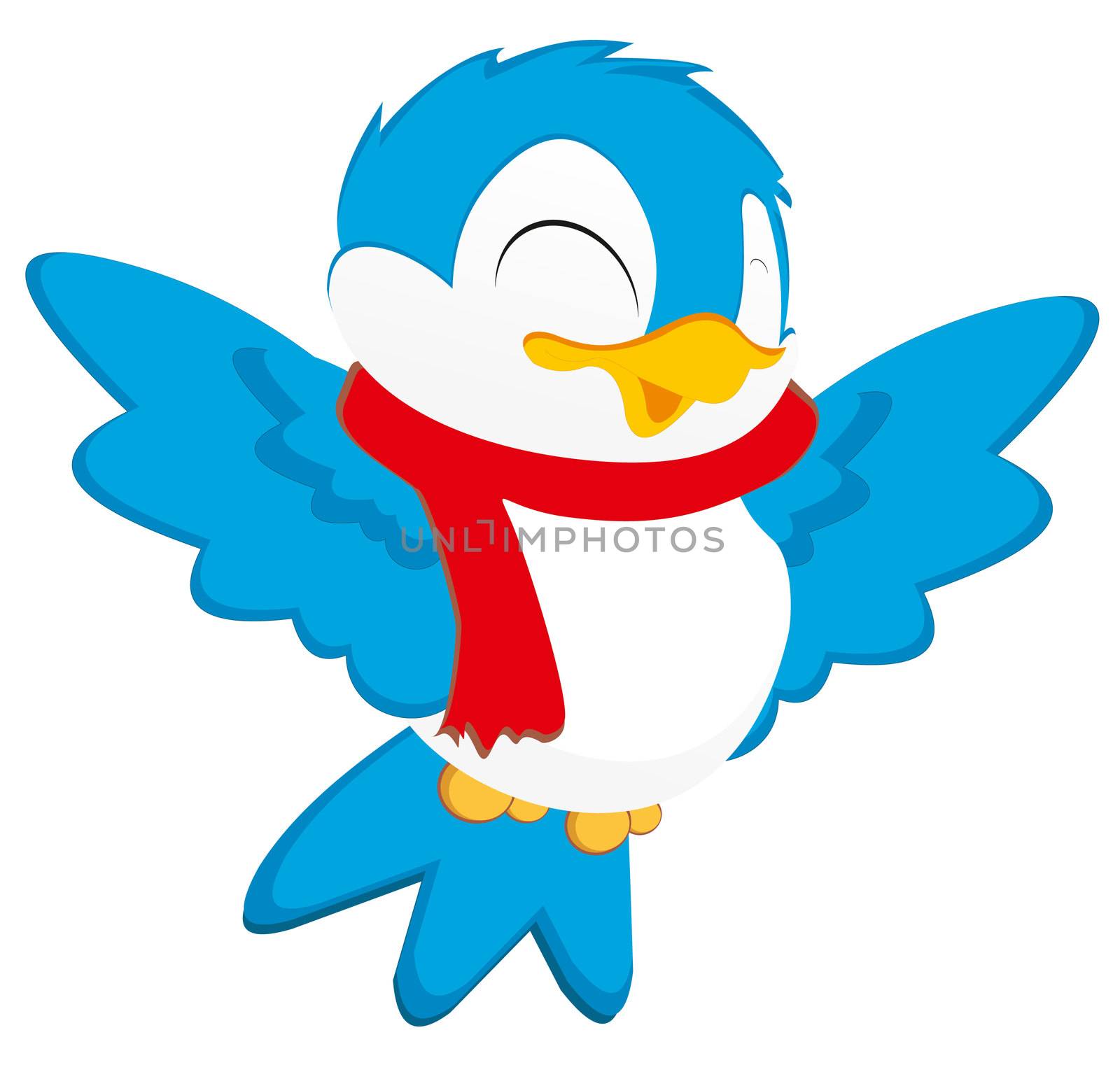 a blue bird is enjoying new year celebration by aanavcreationsplus