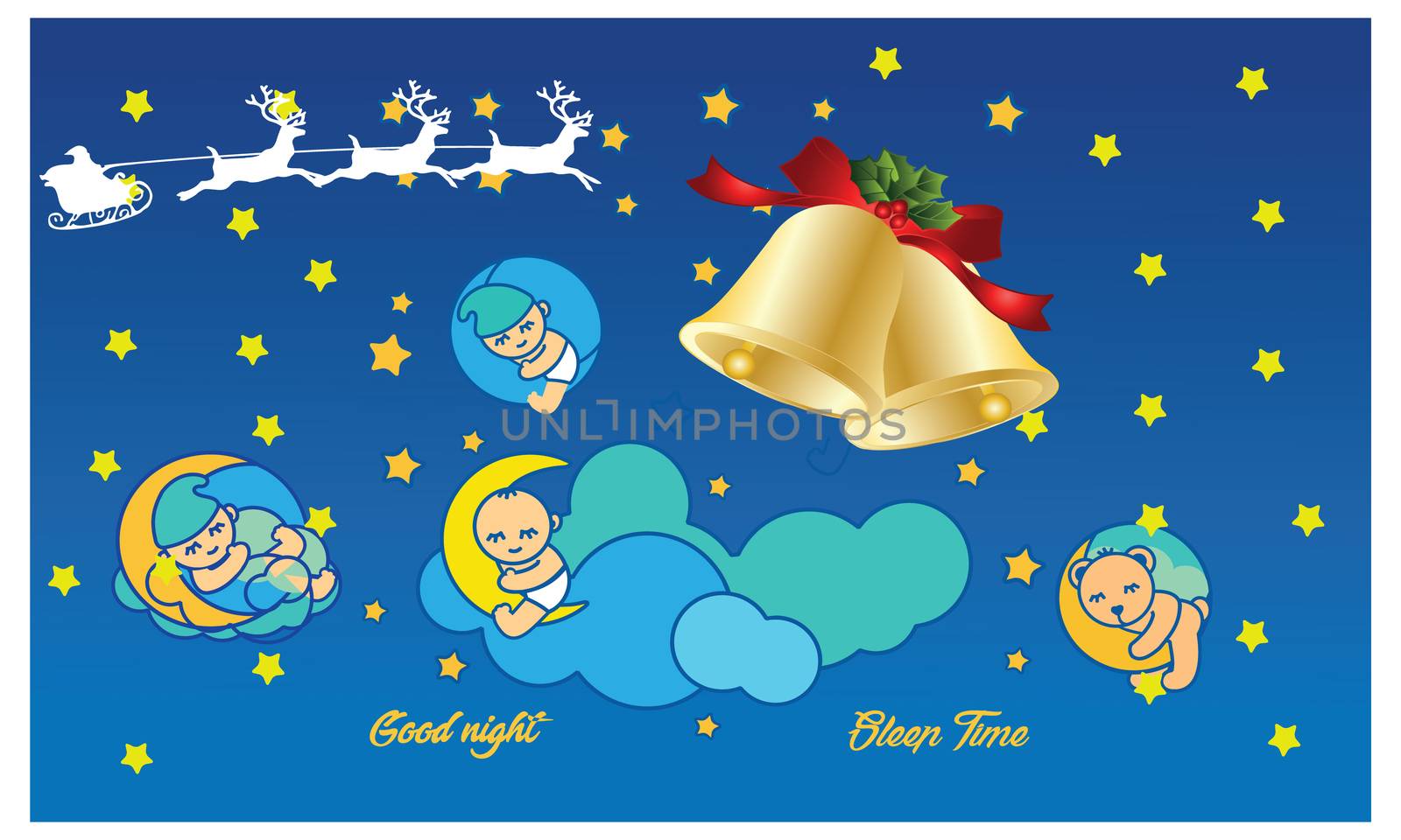 cute baby is sleeping in christmas day evening by aanavcreationsplus