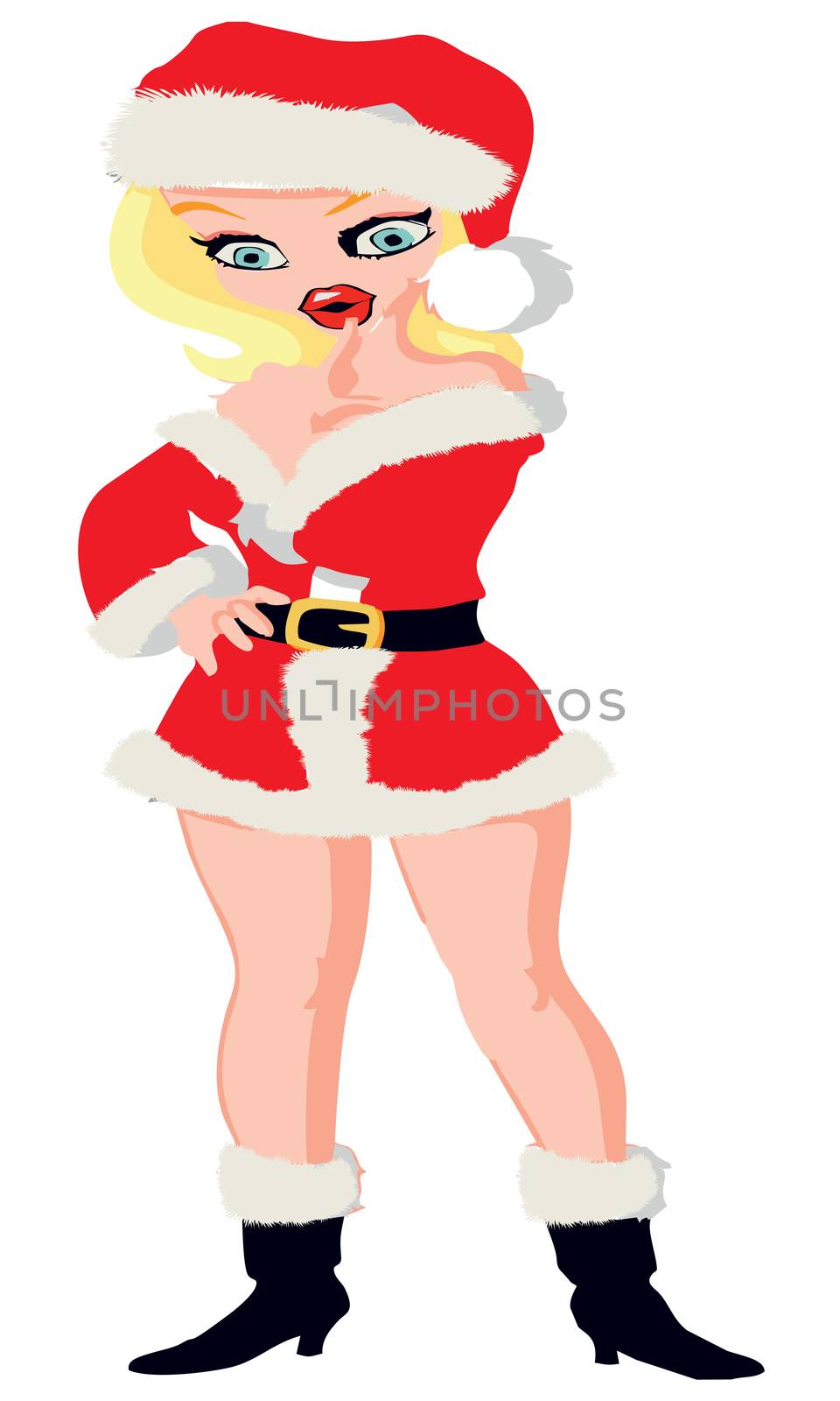 a sexy lady in santa wear