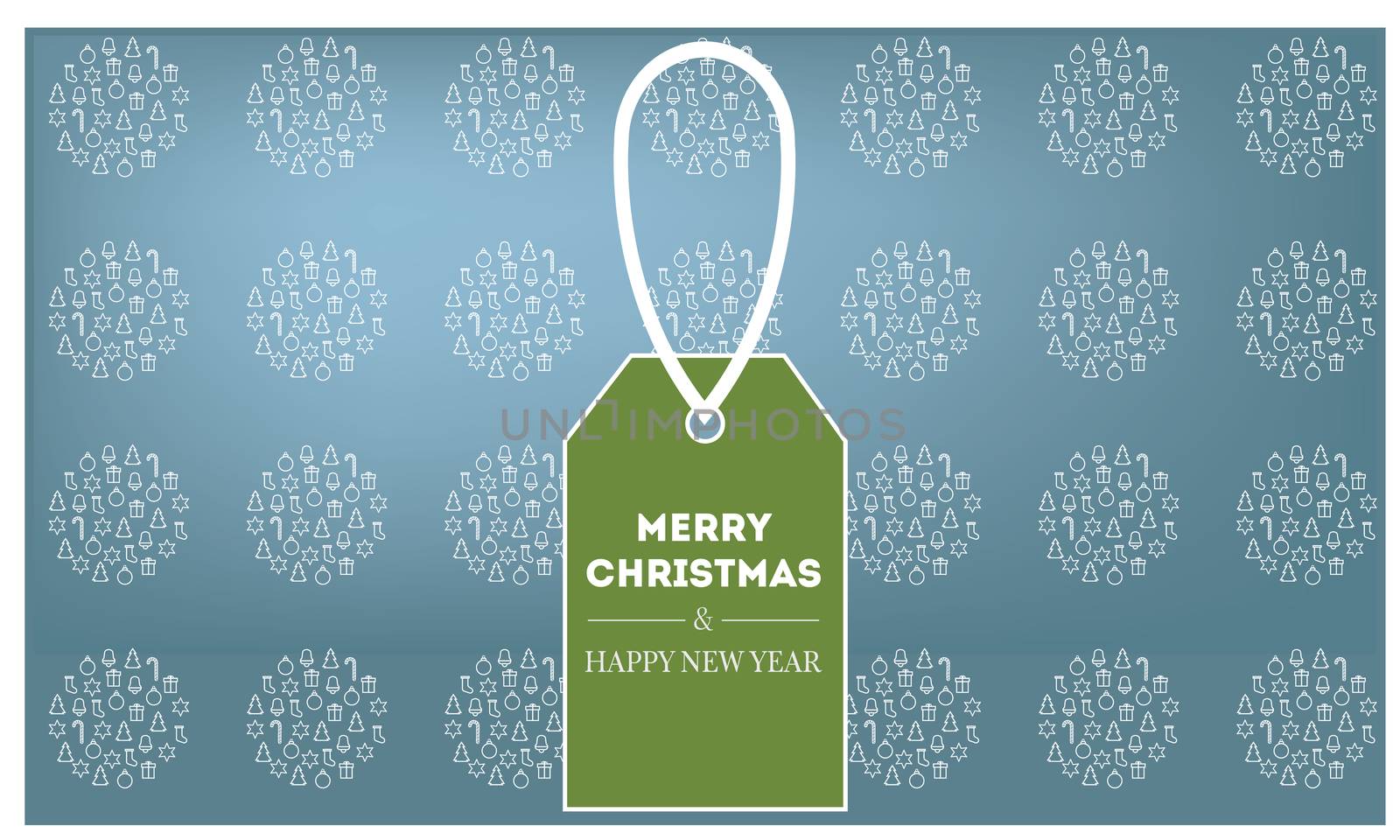 merry christmas tag on abstract background