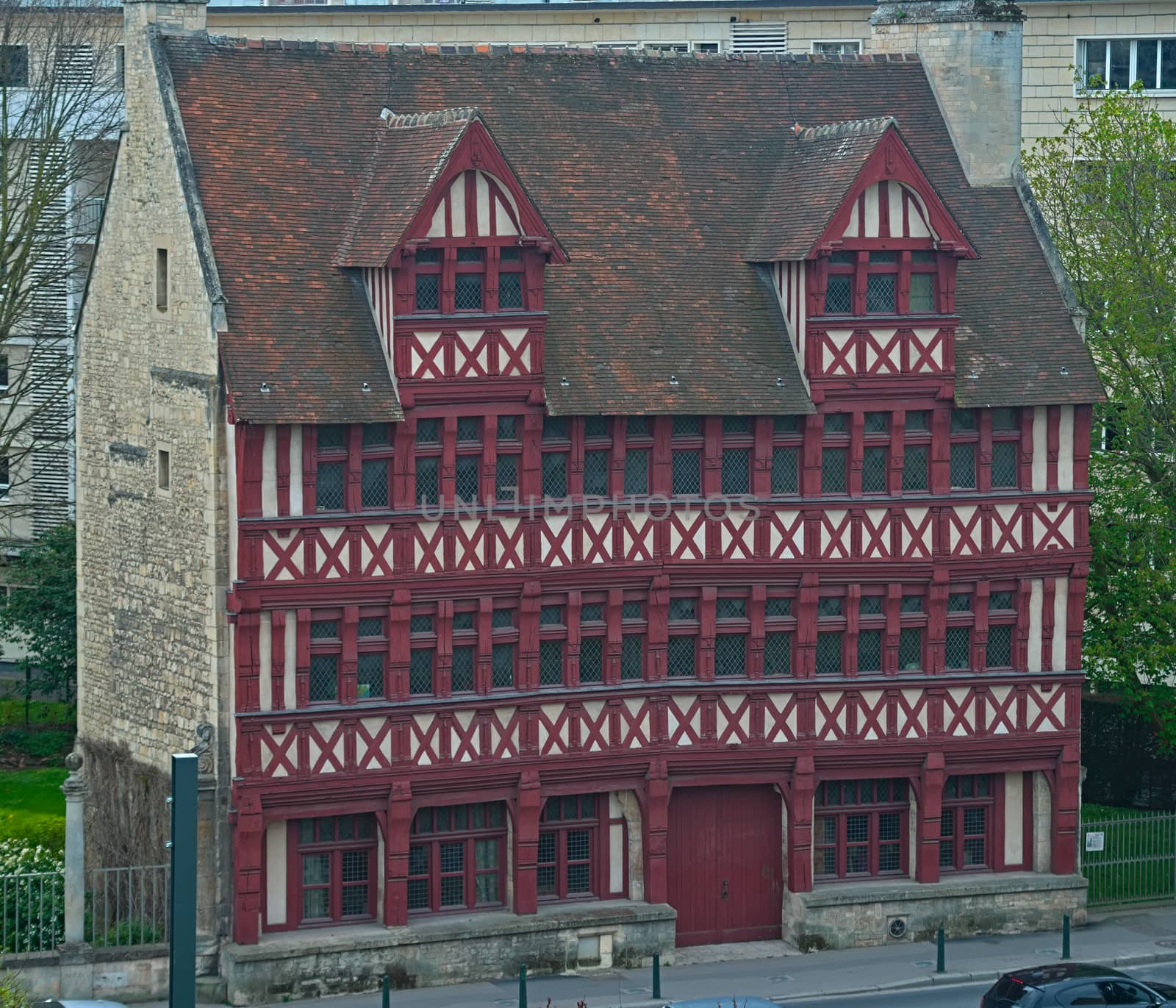 Old traditional French decorated house in Caen, France by sheriffkule