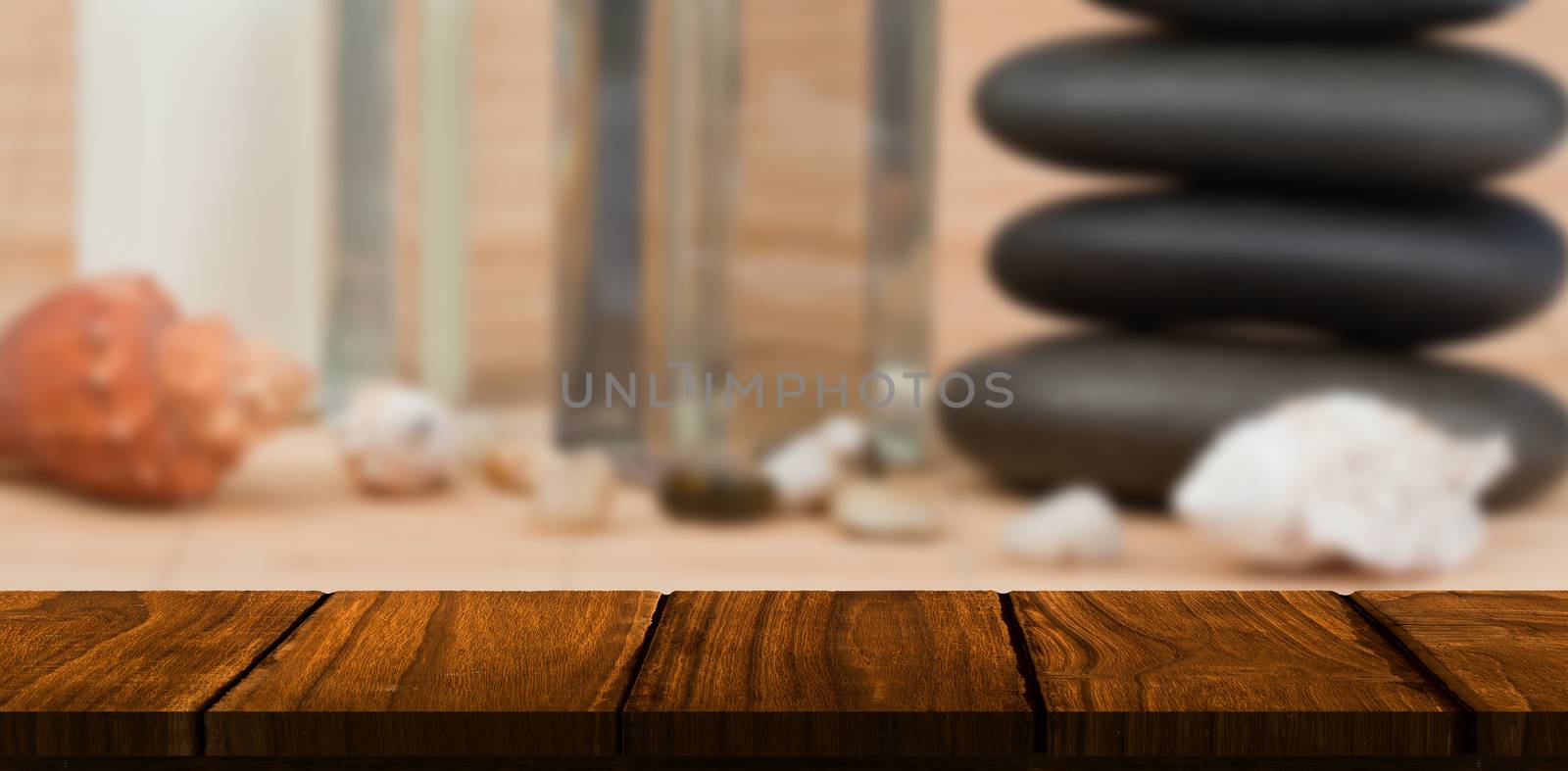 Composite image of wooden desk by Wavebreakmedia