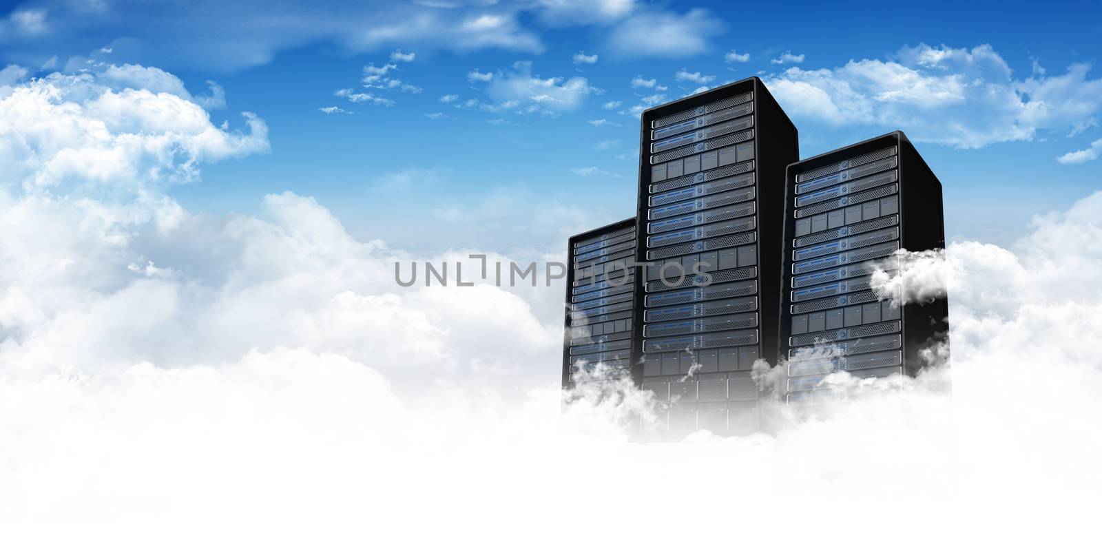 Composite image of server tower by Wavebreakmedia