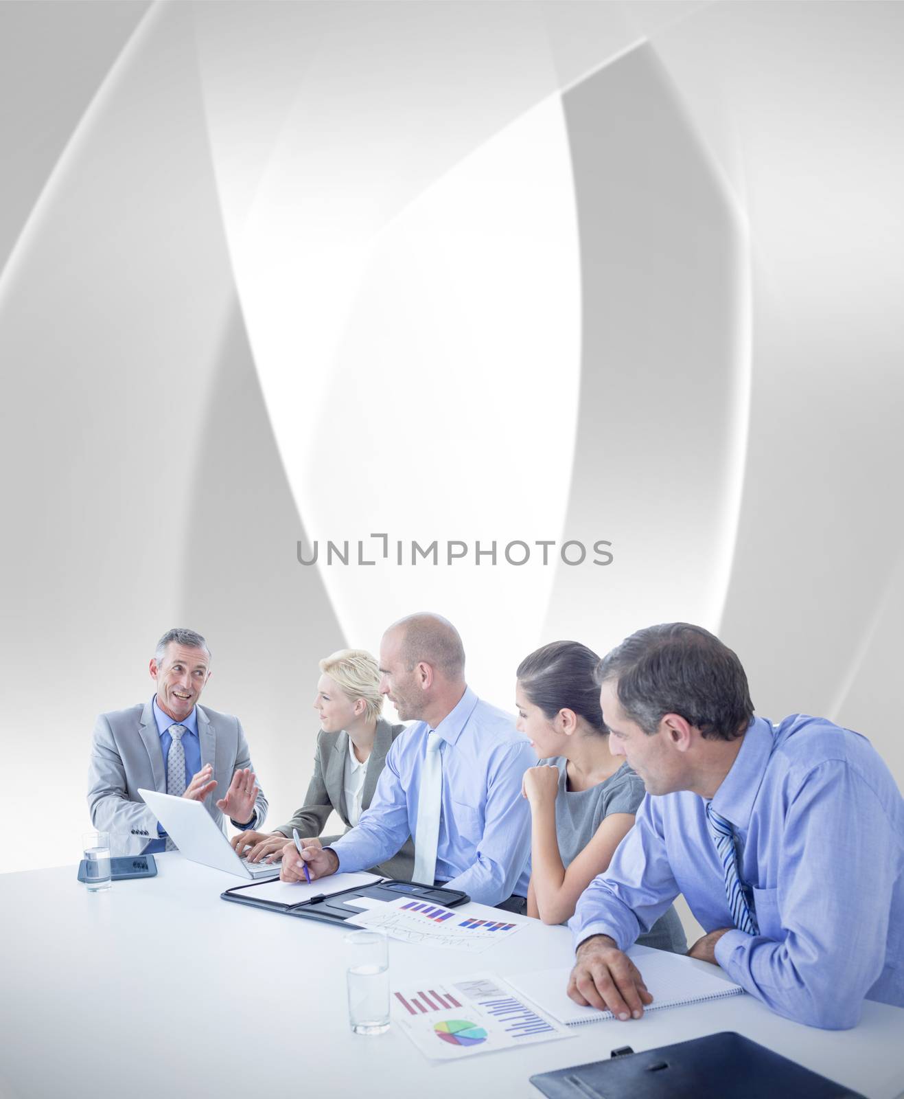 Composite image of business team having a meeting by Wavebreakmedia