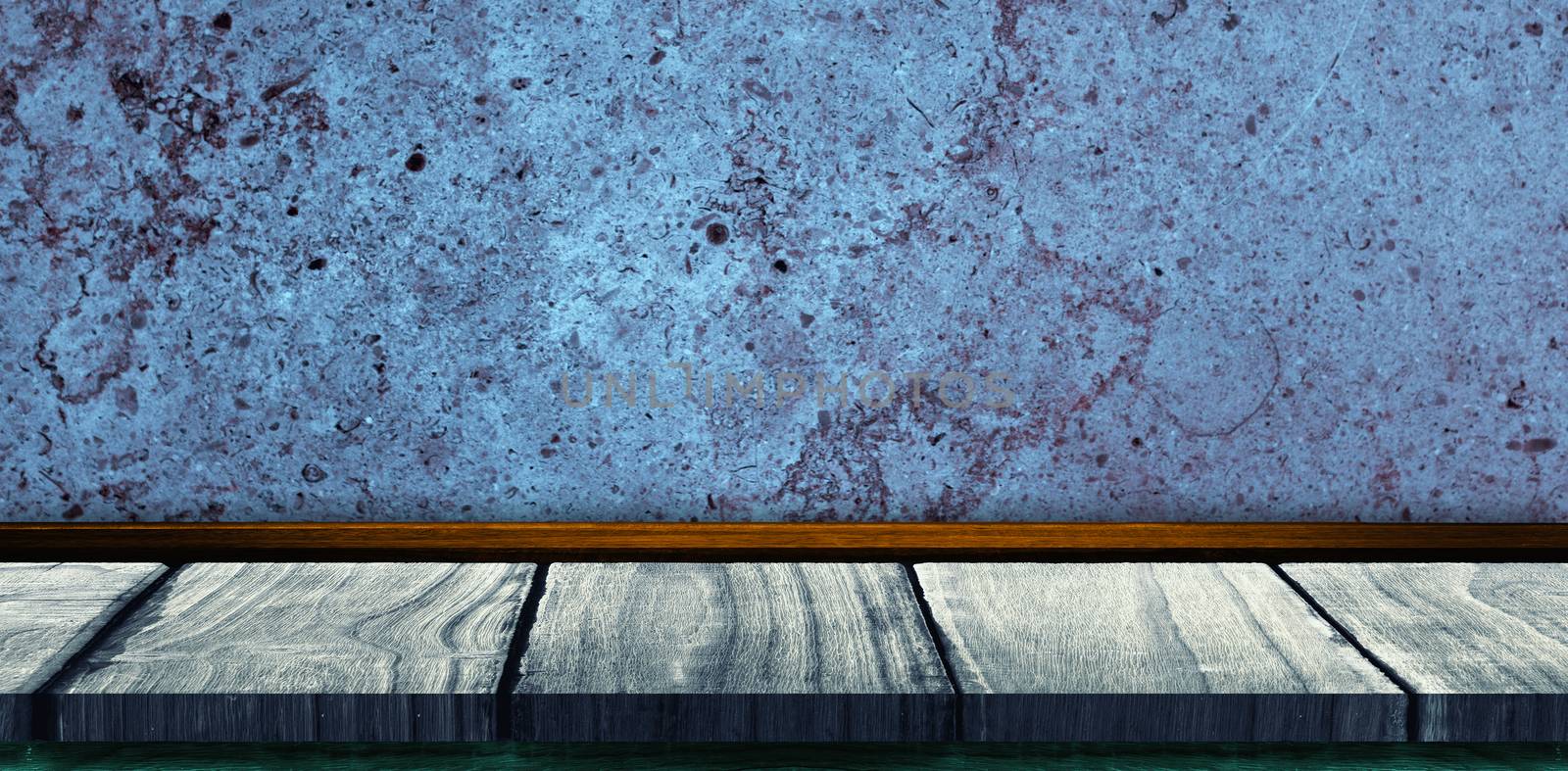 Composite image of wooden table by Wavebreakmedia
