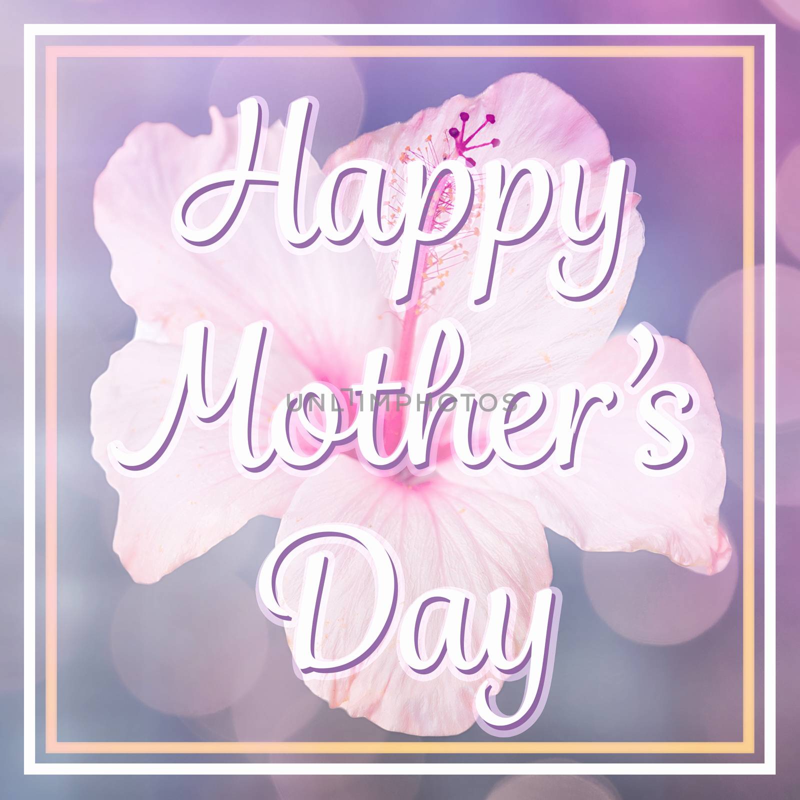 Happy mothers day message on flower background