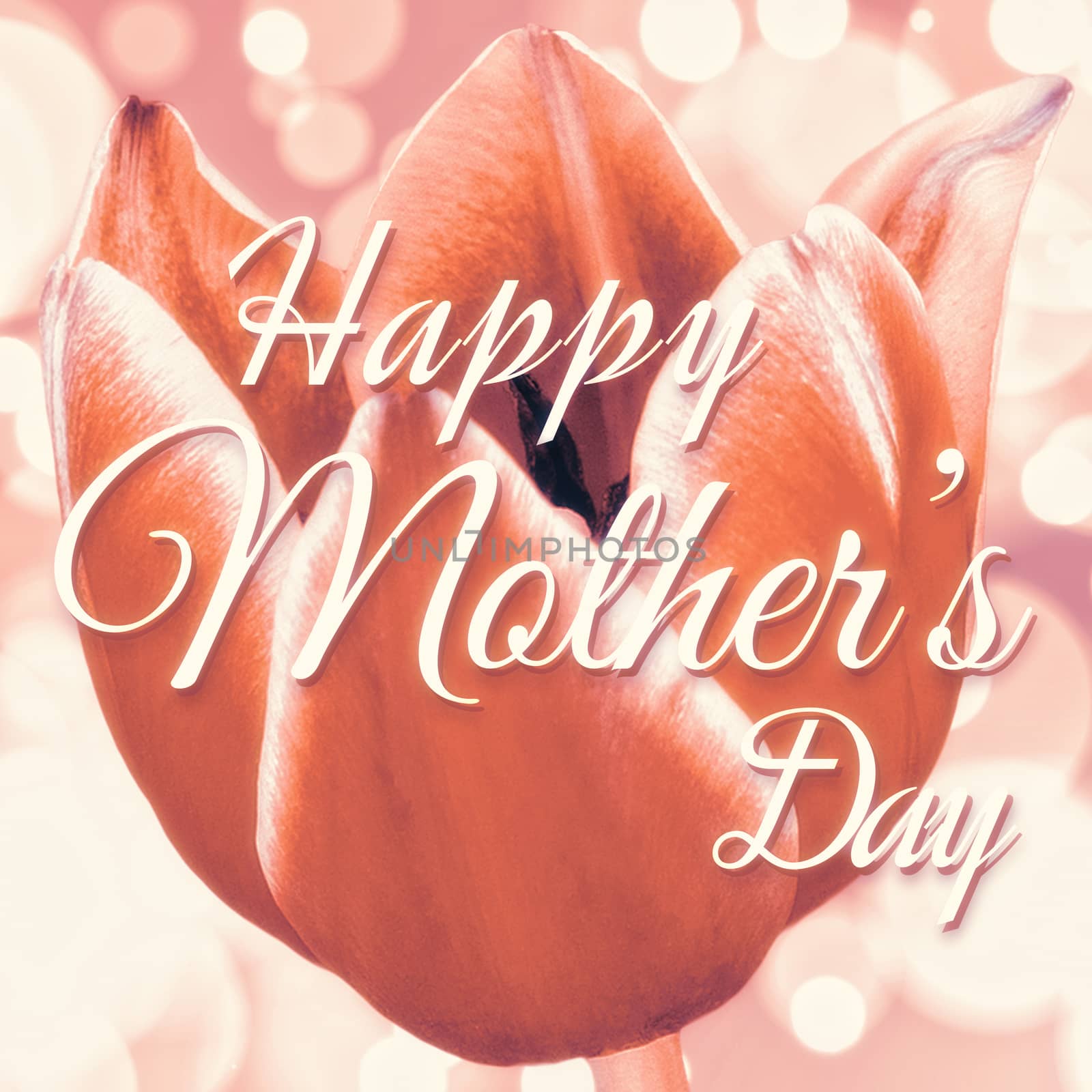 Happy mothers day message on flower background