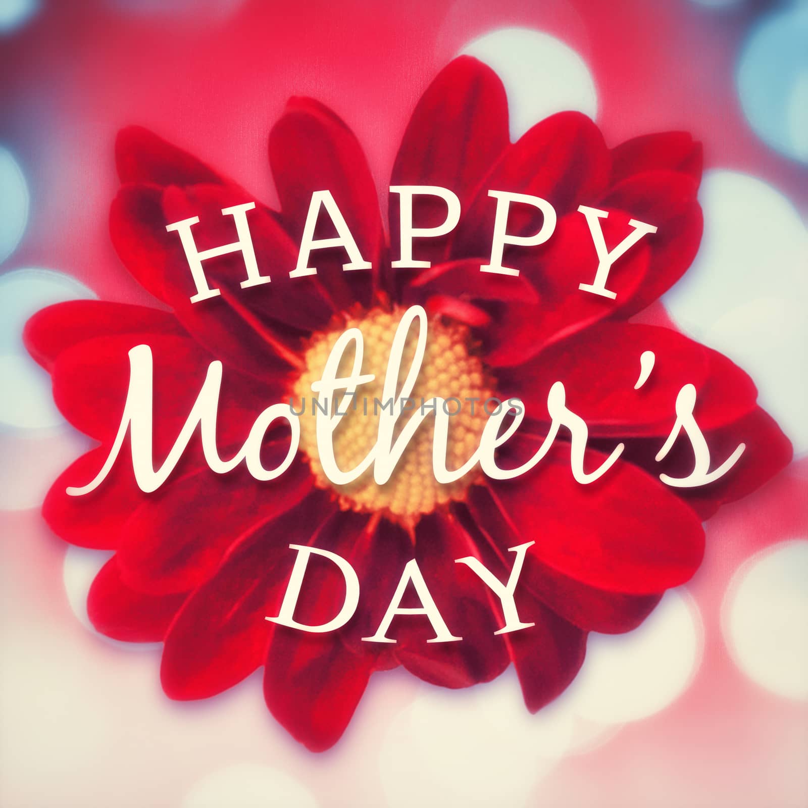 Happy mothers day message on flower background