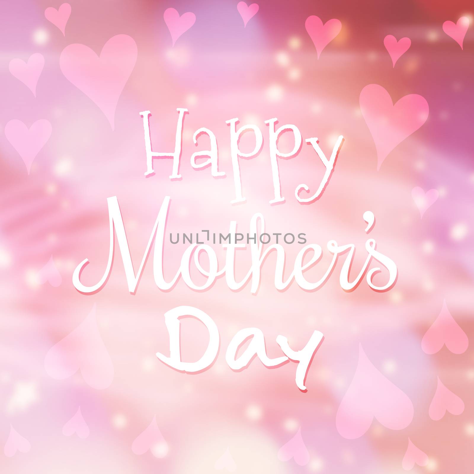 Happy mothers day message on pale background