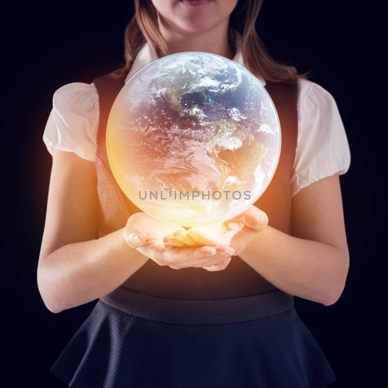 Composite image of businesswoman presenting by Wavebreakmedia
