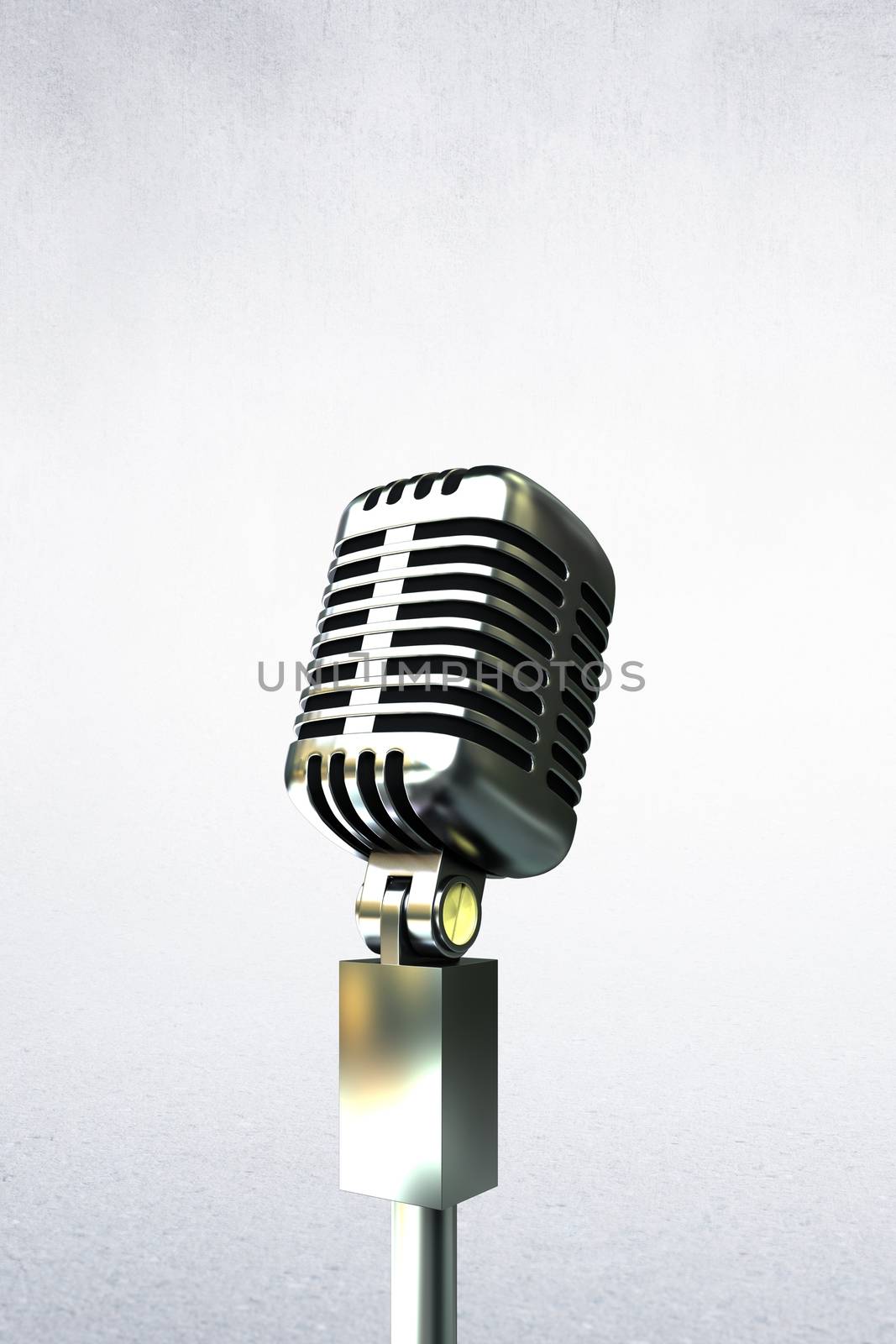 Composite image of people enjoying a microphone in a white background