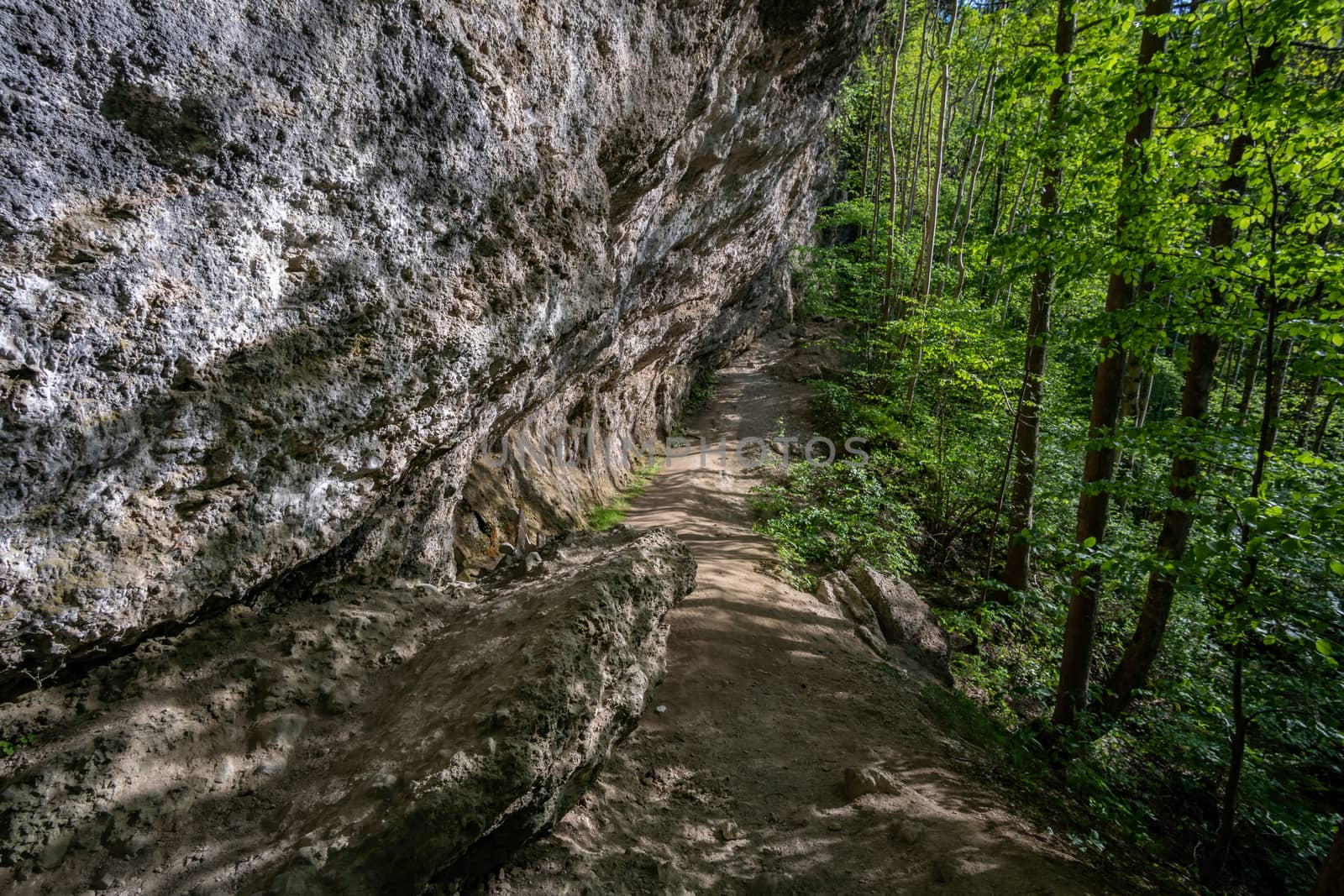 The beautiful Hinanger waterfall, a popular hike in the Allgau near Sonthofen