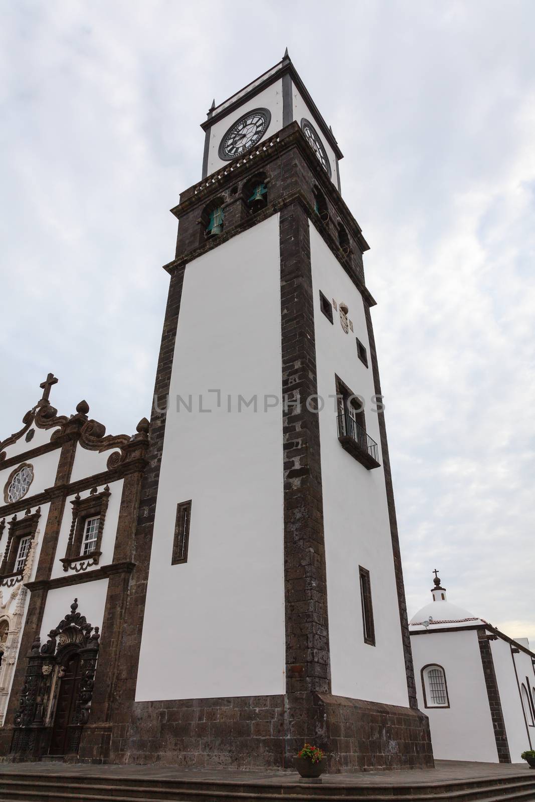 The 16th century church of Sao Sebastiao (also known as Mother Church) is in Ponta Delgada, the capital of Sao Miguel a Portuguese island in the Azores in the Atlantic Ocean.