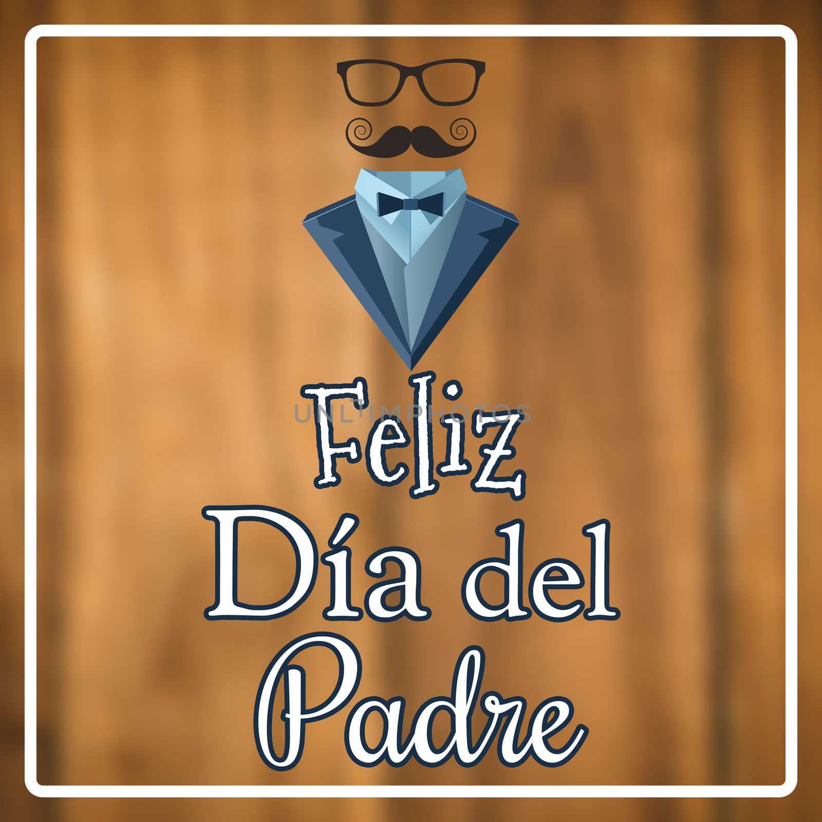 Feliz dÃ­a del padre against wooden planks background