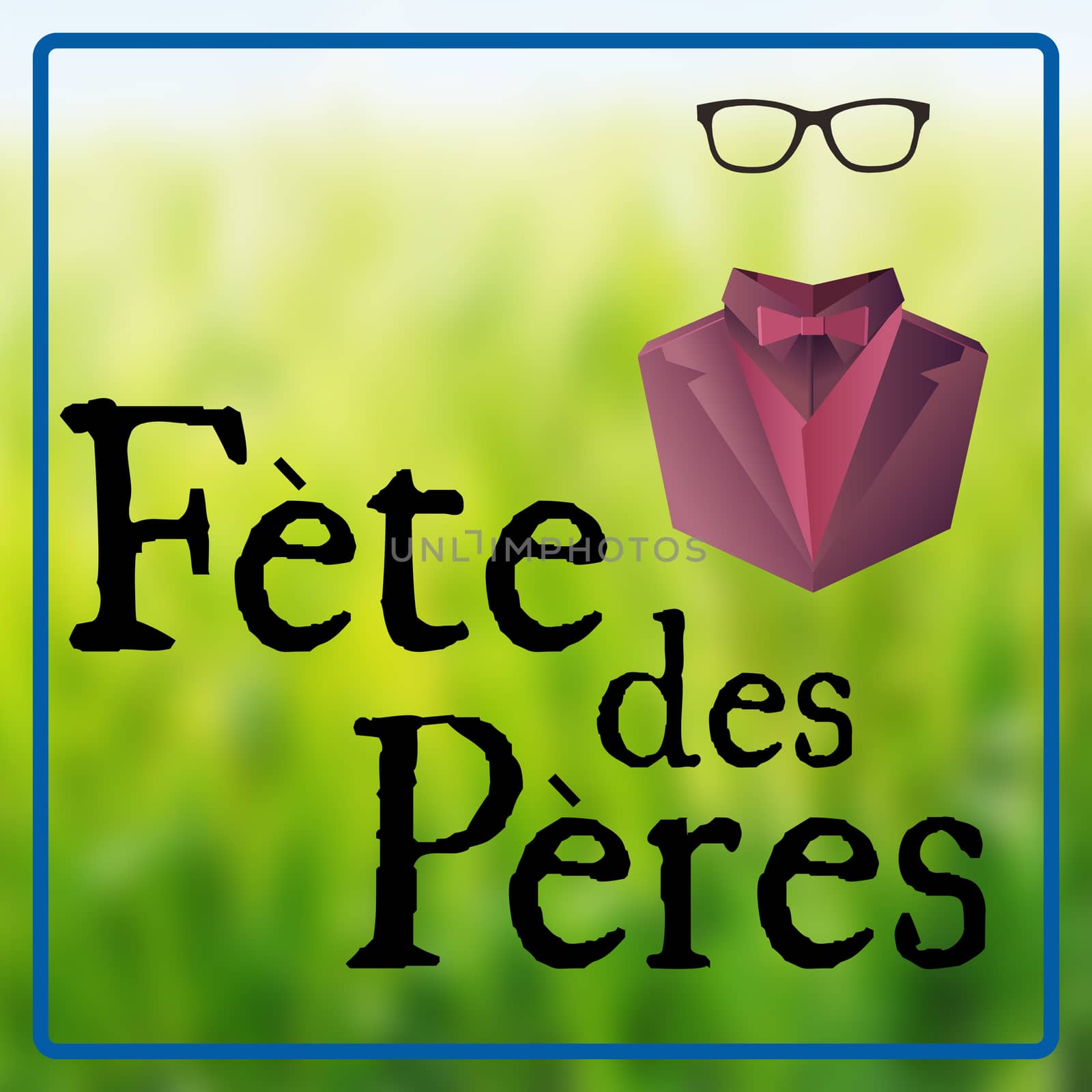 Fete des pÃ¨res against wooden planks background