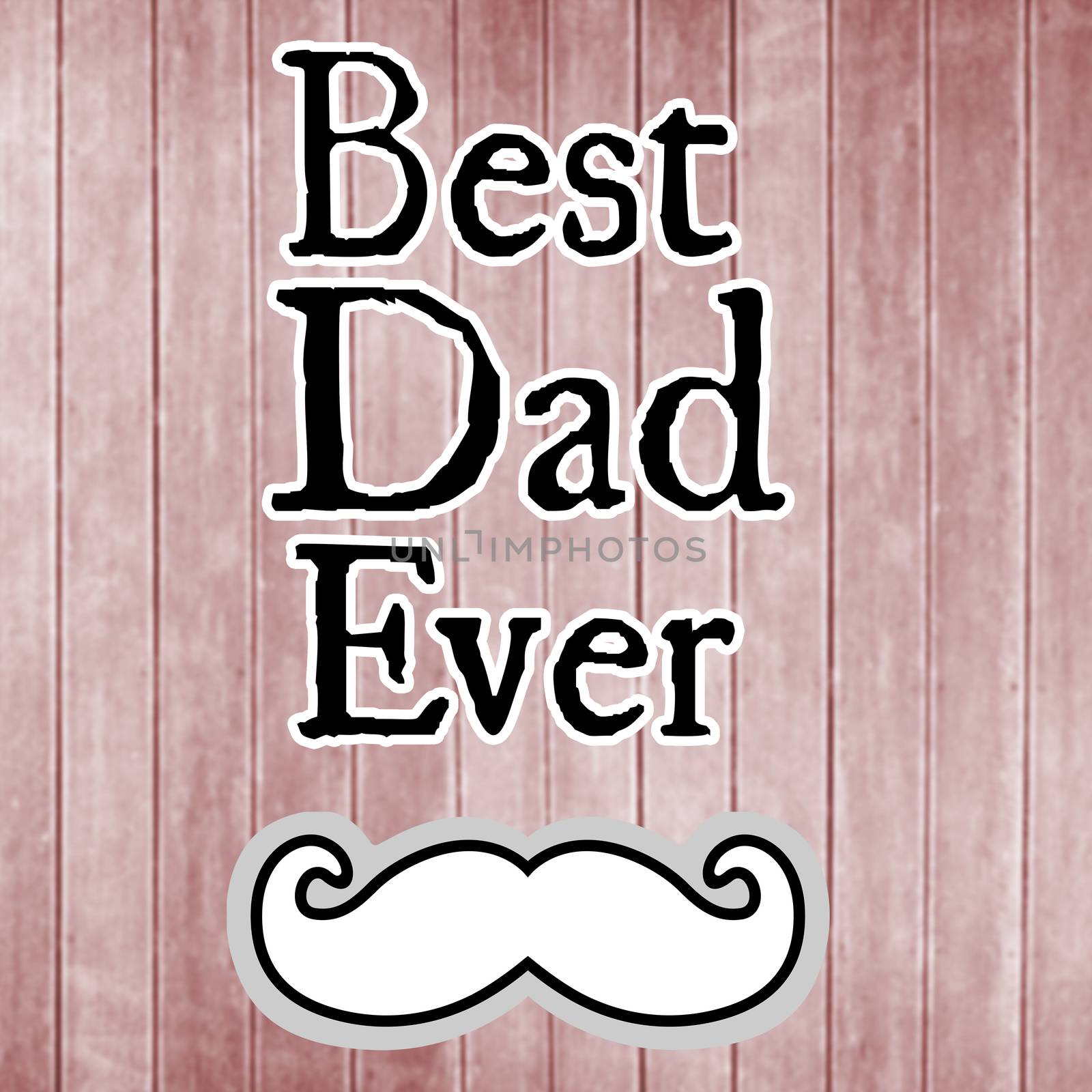 Happy fathers day against wooden planks