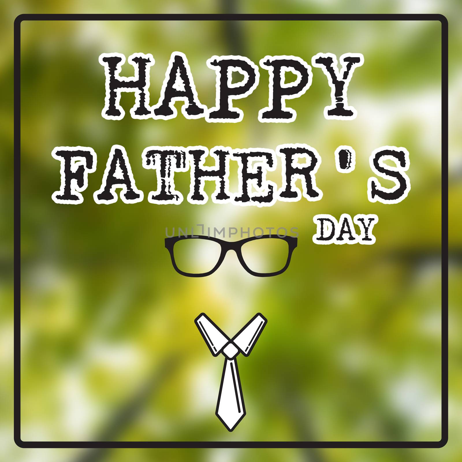 Happy fathers day against wooden planks background