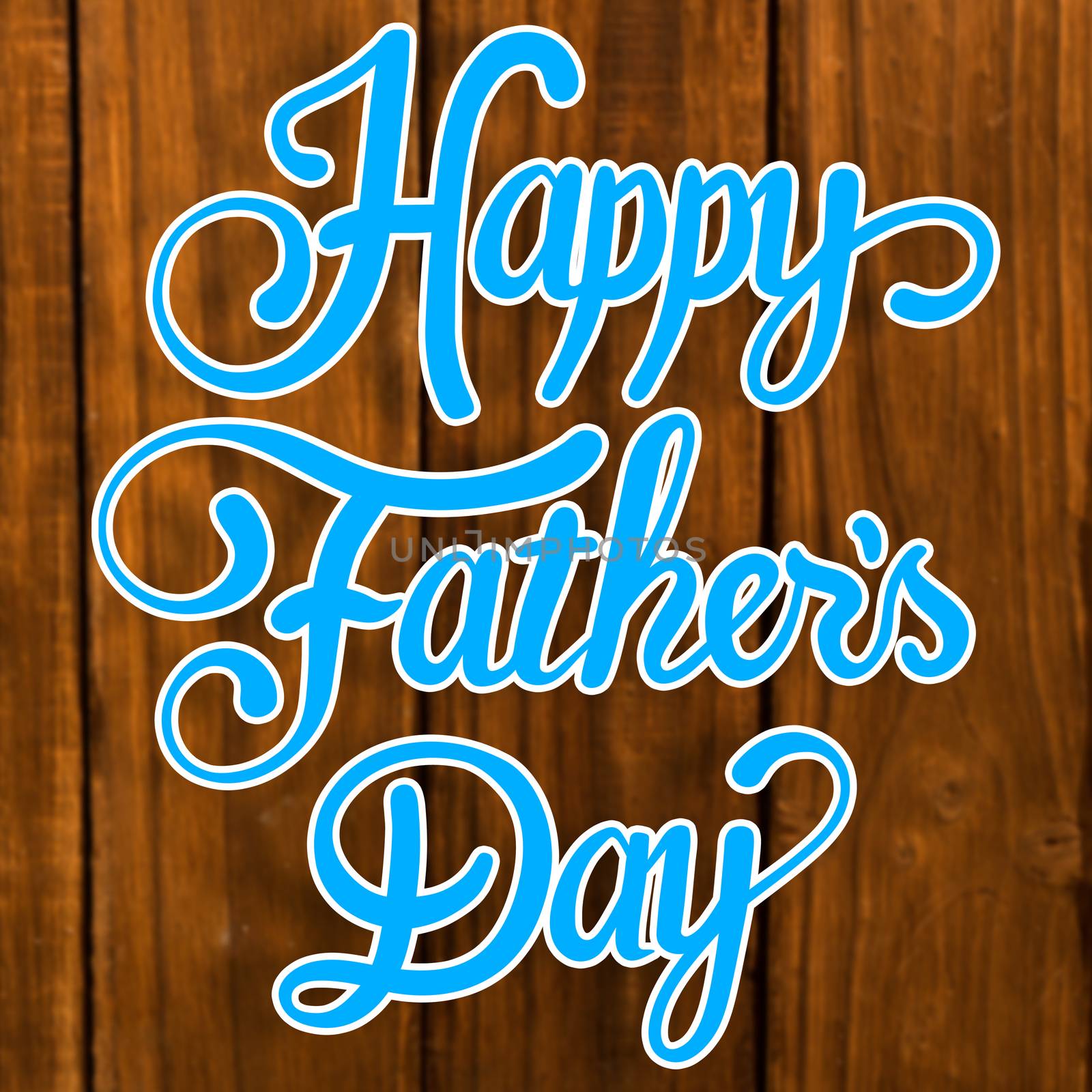 fathers day greeting against wooden background