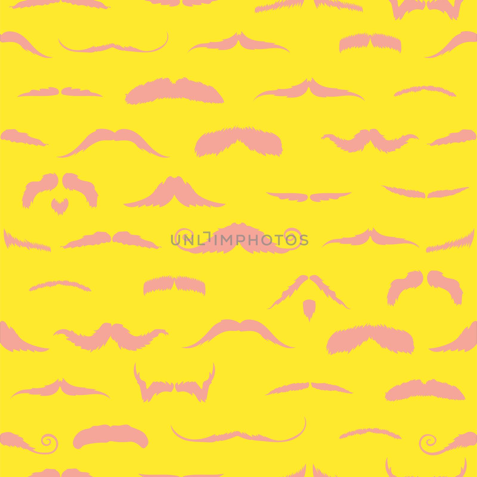 Mustaches against yellow background