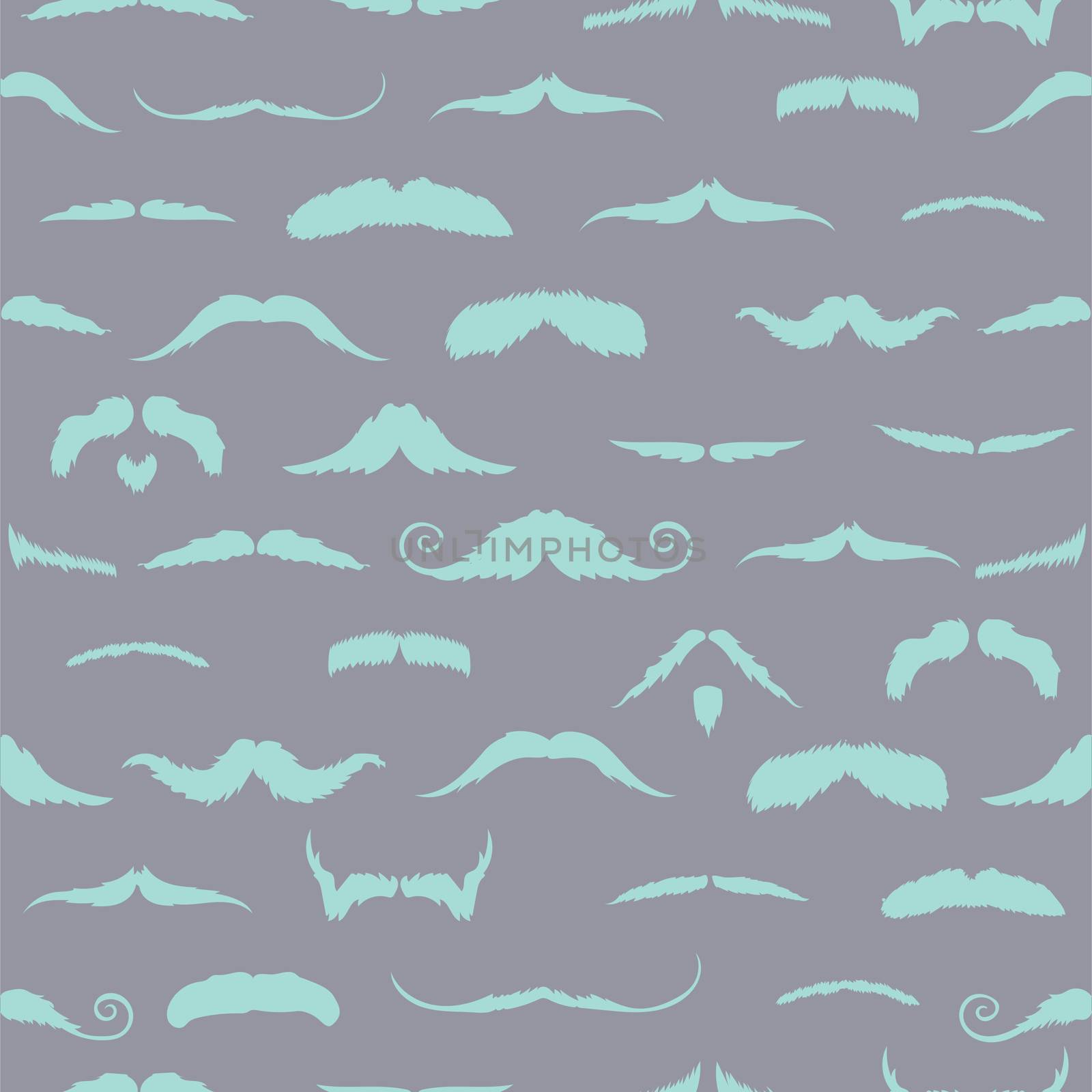 Mustaches against grey background
